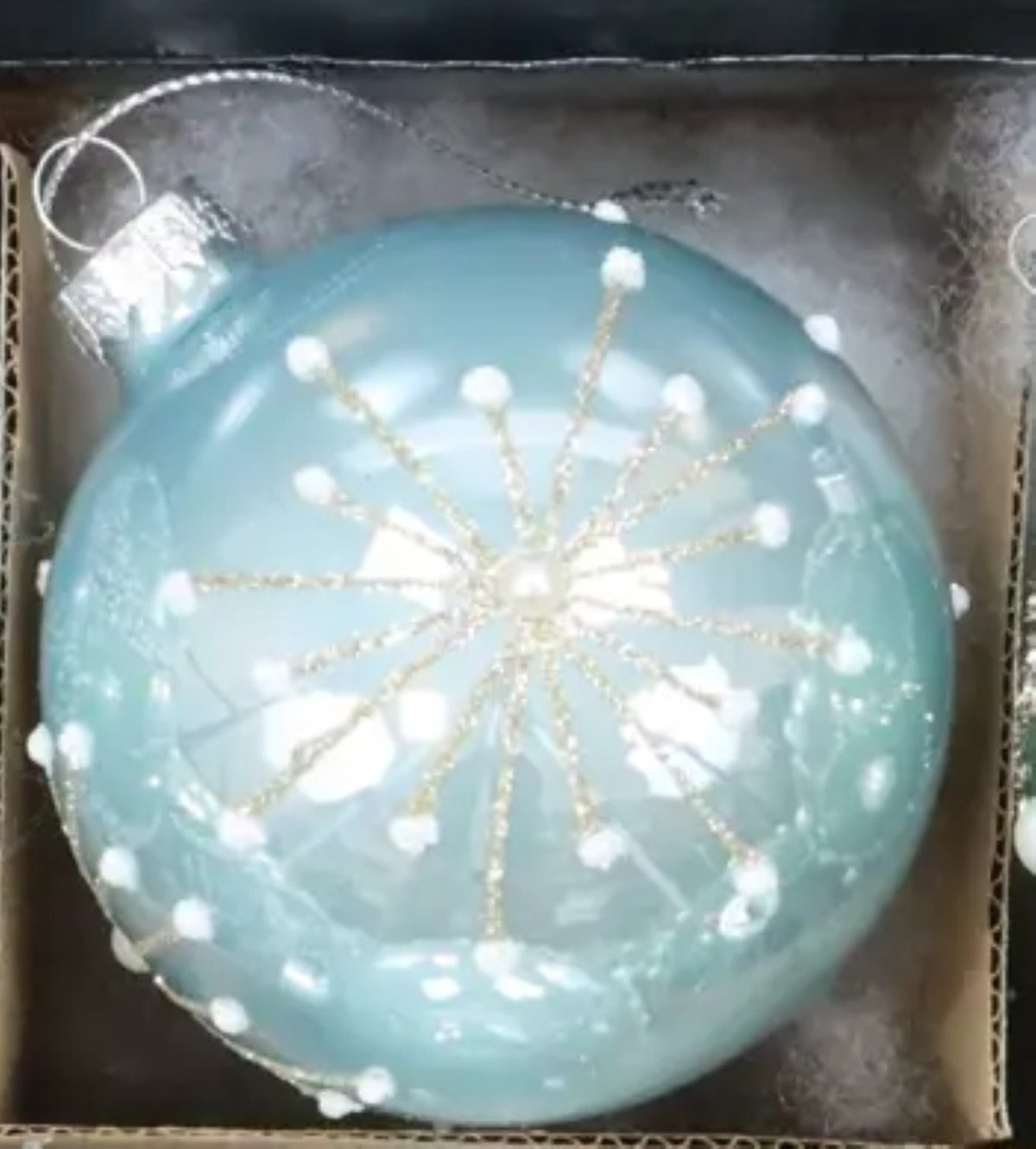 Glas- Kugel Hänger D.8 cm sort. Glasschmuck Weihnachtsbaum-Deko Ornament HOFF