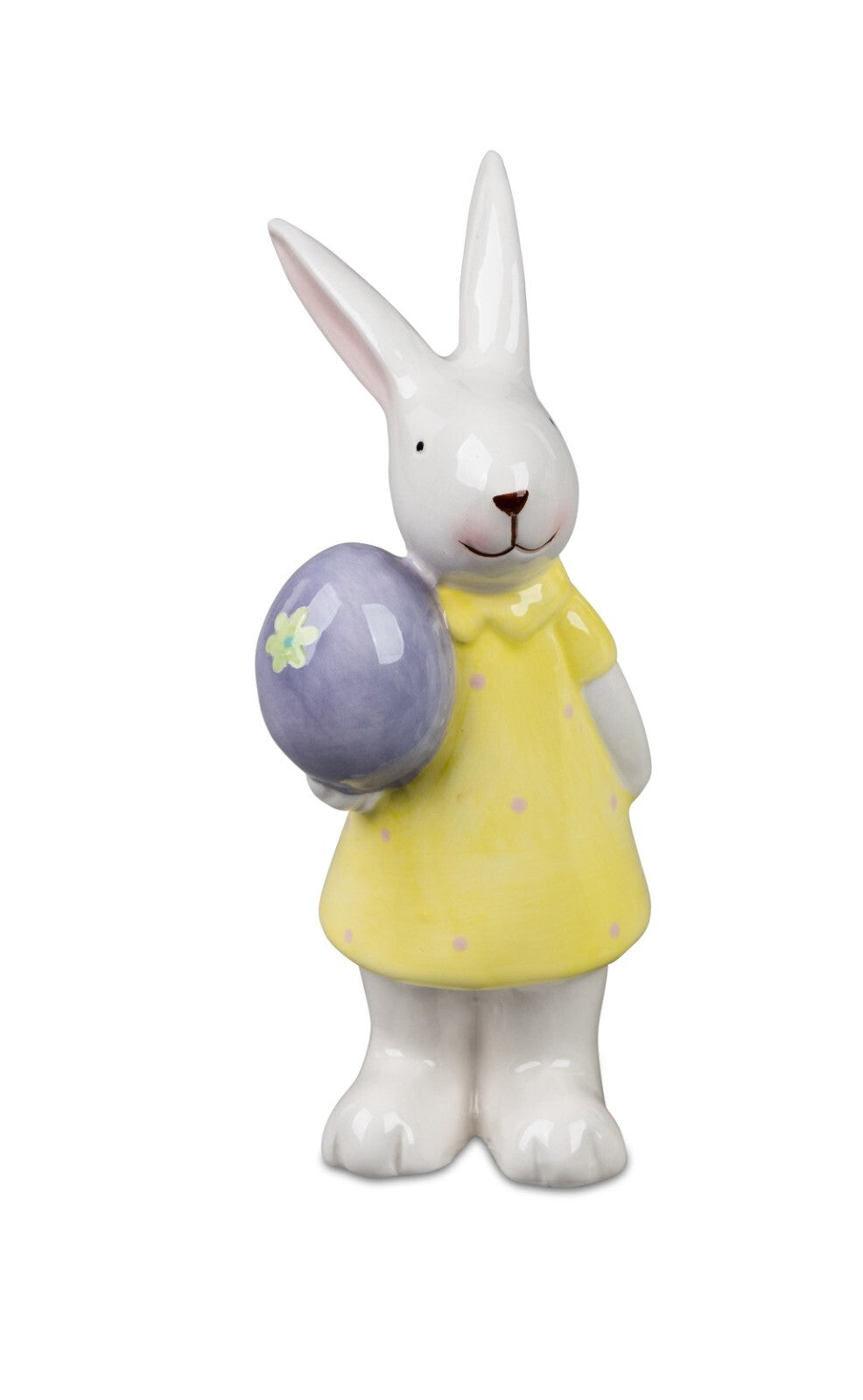 Deko-Figur Hase sort. 15cm mit Ei oder Blumen aus Keramik Frühjahr Dekor formano