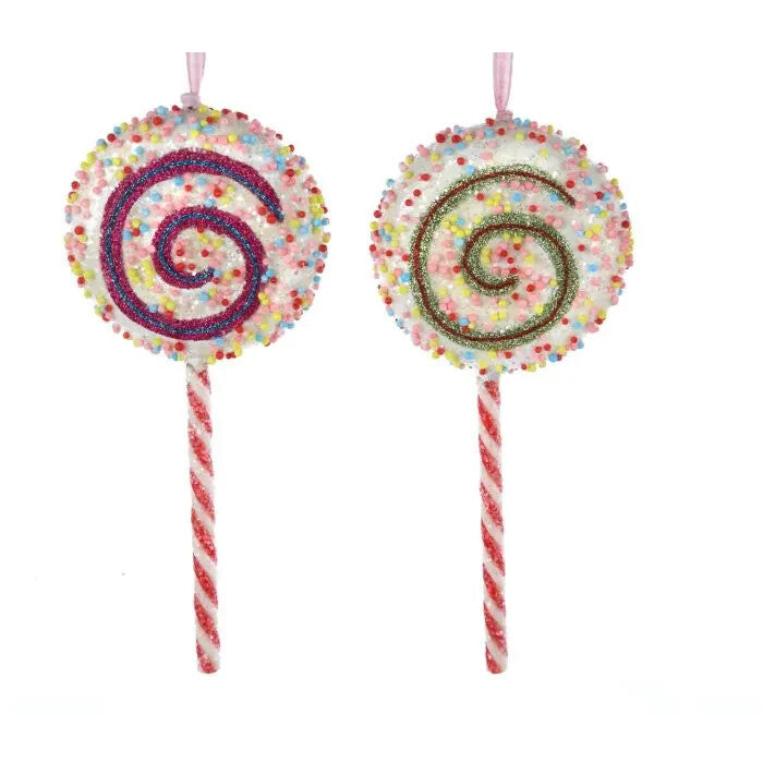 2er Set Anhänger STYROFOAM LOLLIPOP 18cm Baumanhänger Ornament Kurt S. Adler