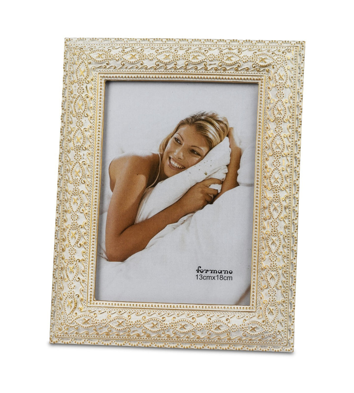 Fotorahmen 10x15 oder 13x18 Creme-Gold Bilderrahmen Formano