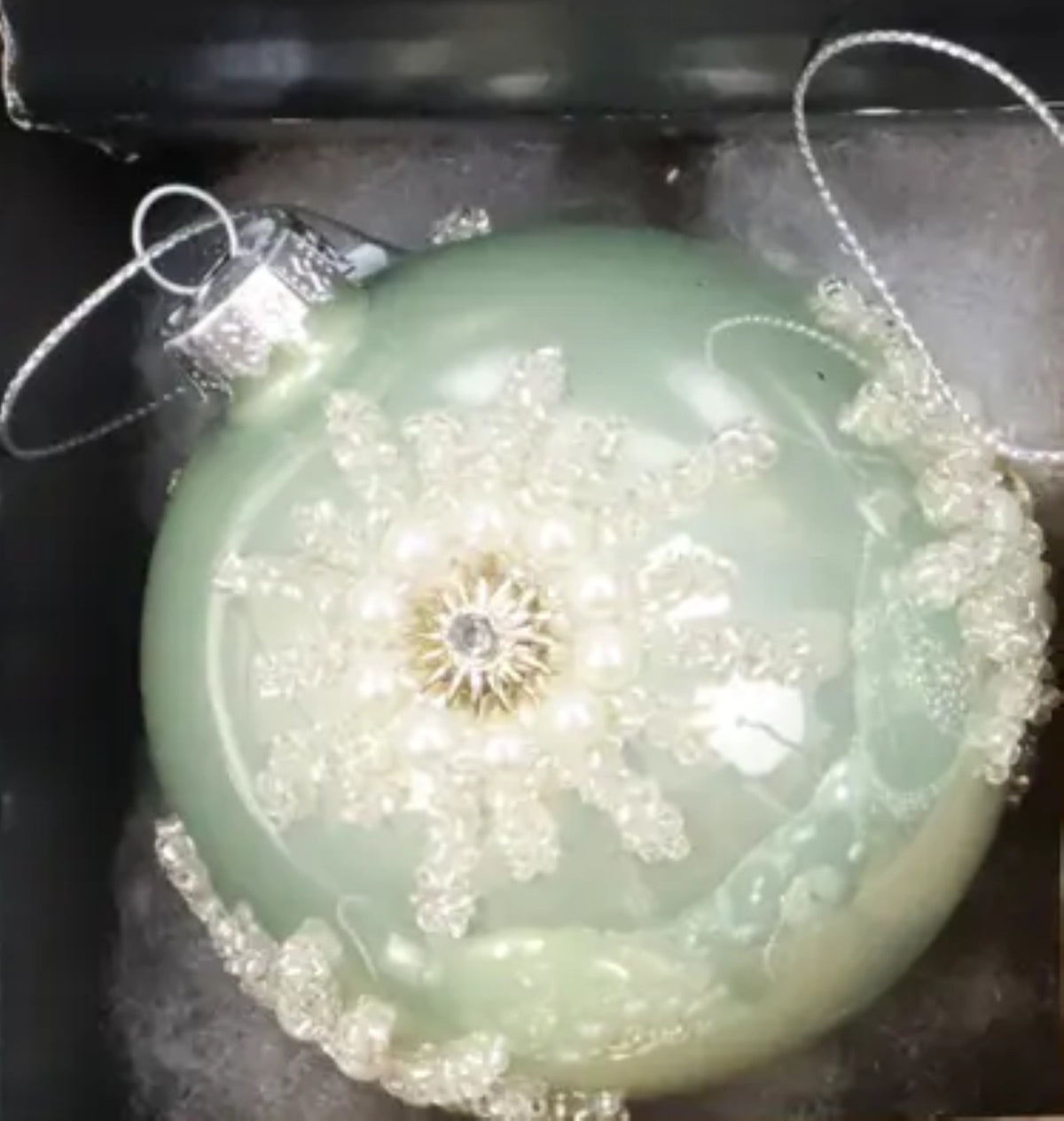 Glas- Kugel Hänger D.8 cm sort. Glasschmuck Weihnachtsbaum-Deko Ornament HOFF
