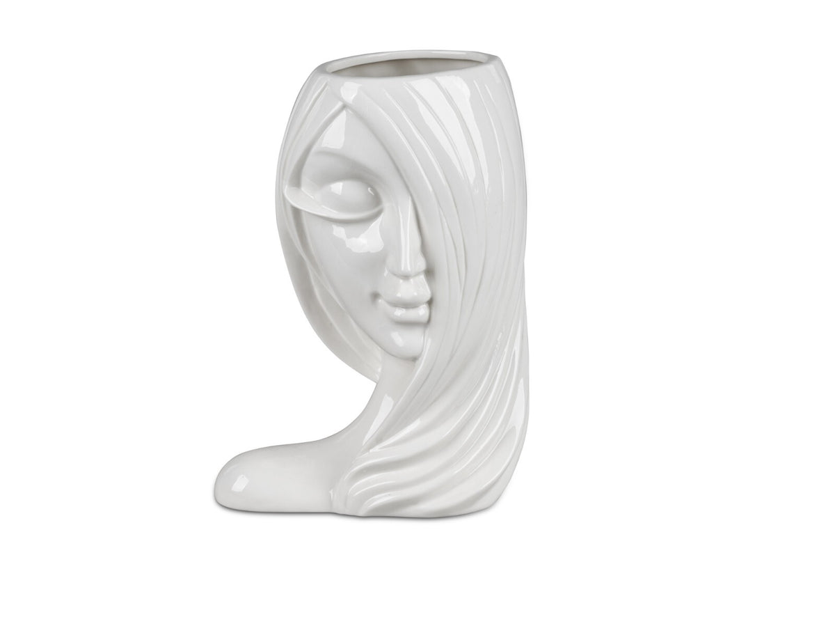 Deko-Gefäß Vase Frauenkopf 26 - 30 cm Pflanzengefäß/ Blumentopf Keramik Formano