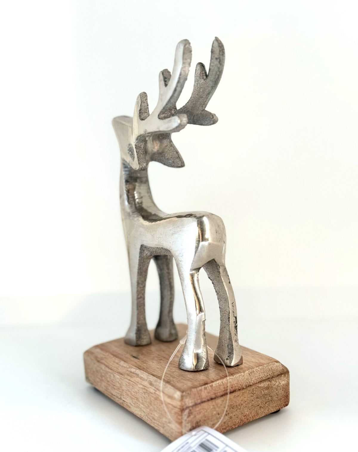 Deko-Figur Hirsch 17 cm Aufsteller Alu - Mangoholz Winterzeit G.Wurm