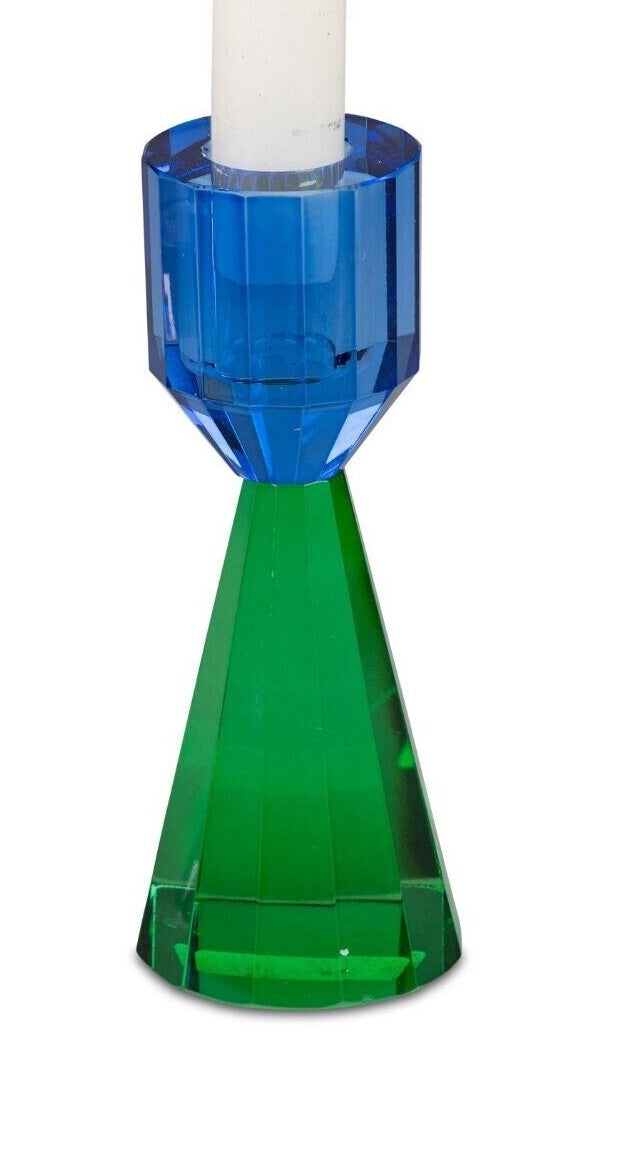 Deko Kerzenleuchter Kristallglas H.16cm sort.Kerzenhalter für Stabkerzen formano