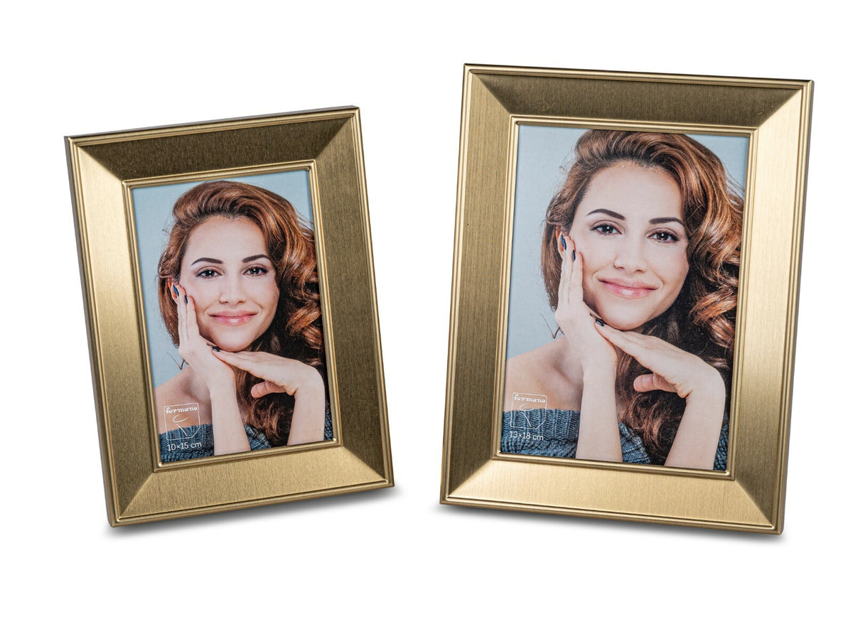 Fotorahmen Bilderrahmen Metall matt-gold 10x15, 13x18 Formano