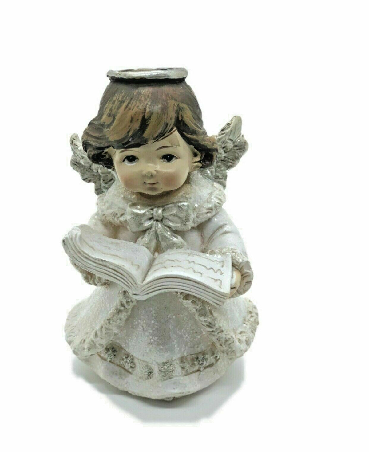 Deko Figur Engel „Lisa“ 11cm sort. Creme-Pearl Kunststein Formano