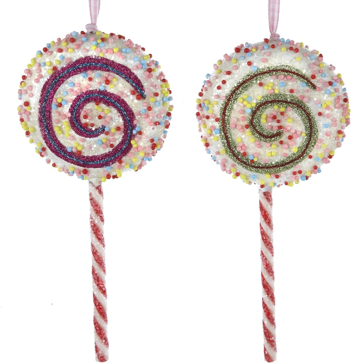 2er Set Anhänger STYROFOAM LOLLIPOP 18cm Baumanhänger Ornament Kurt S. Adler