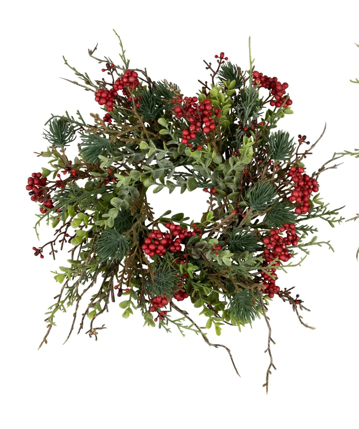 Deko Kranz Beeren mit Kiefer D. 32cm sort. Türkranz Wandkranz Formano