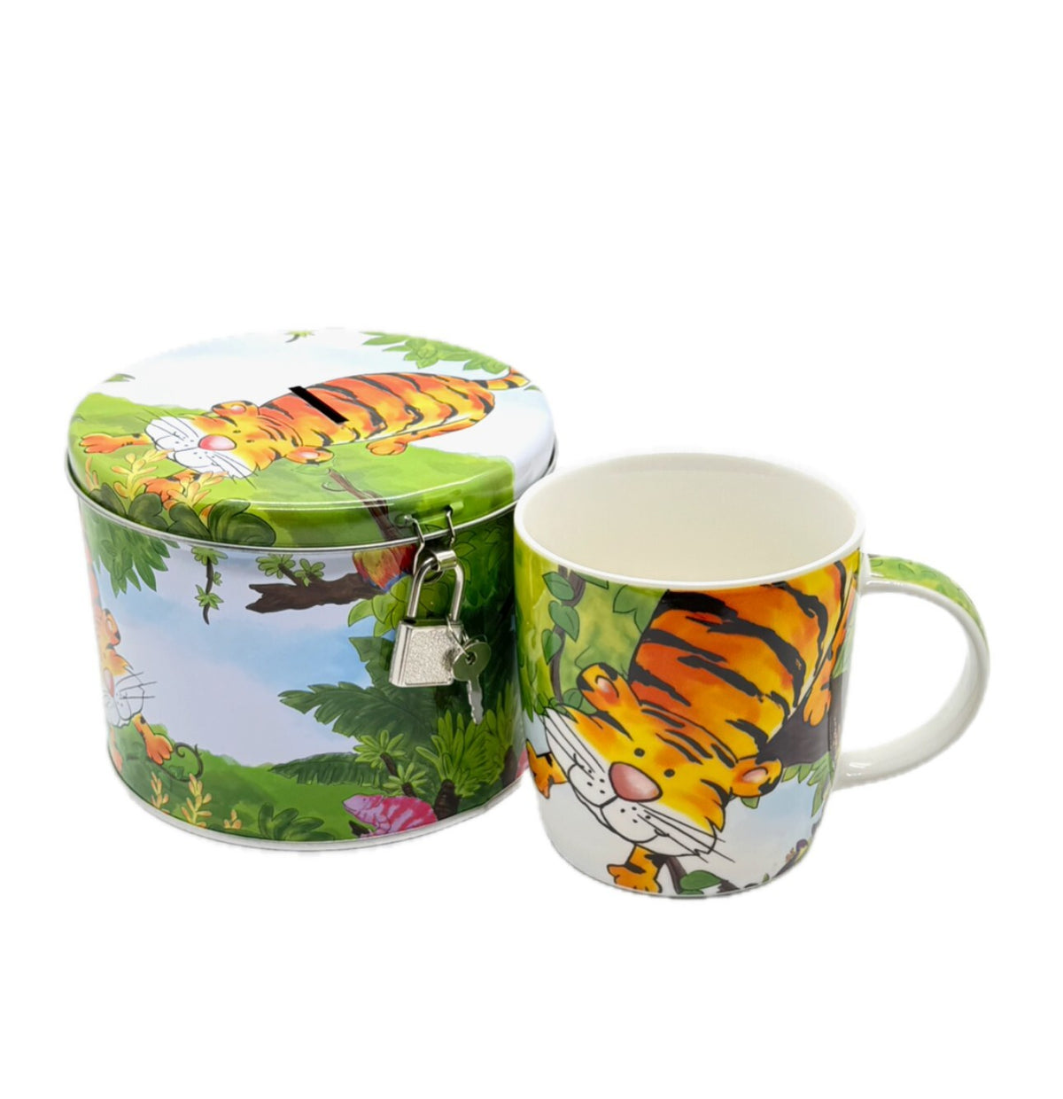 Becher TIGER mit abschließbarer Spardose - Becher, Tasse Safari Formano