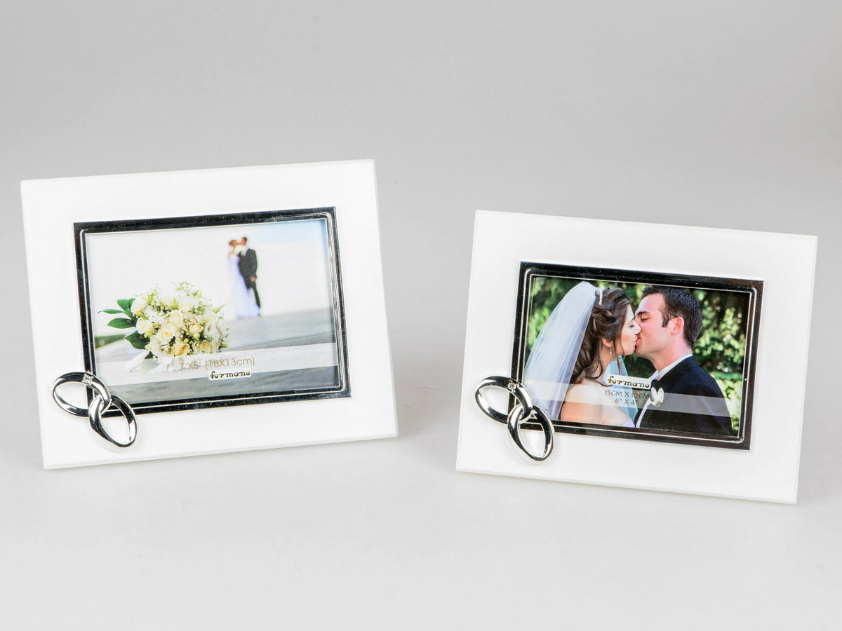 Fotorahmen Bilderrahmen WEDDING für 10x15cm/13x18 weiß silber formano