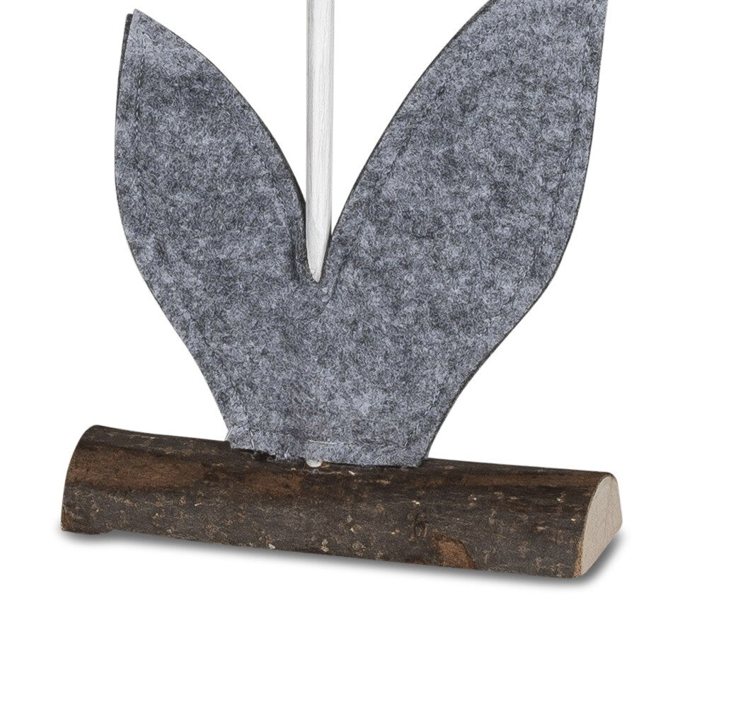 Deko-Filz Blume H. 56cm auf Fuß mit Holz-Sockel grün-rosa sort. Formano