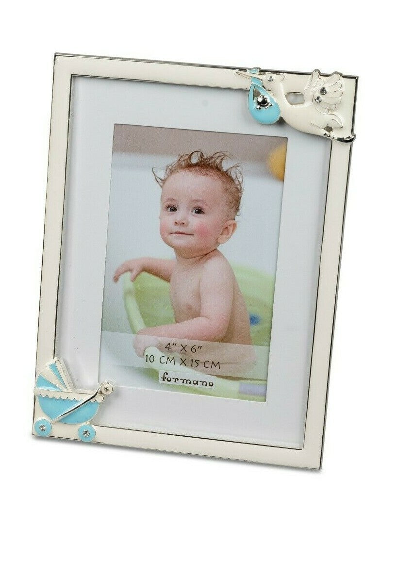 Kinder- Baby Fotorahmen Bilderrahmen mit farbiger Metall-Emaille Formano