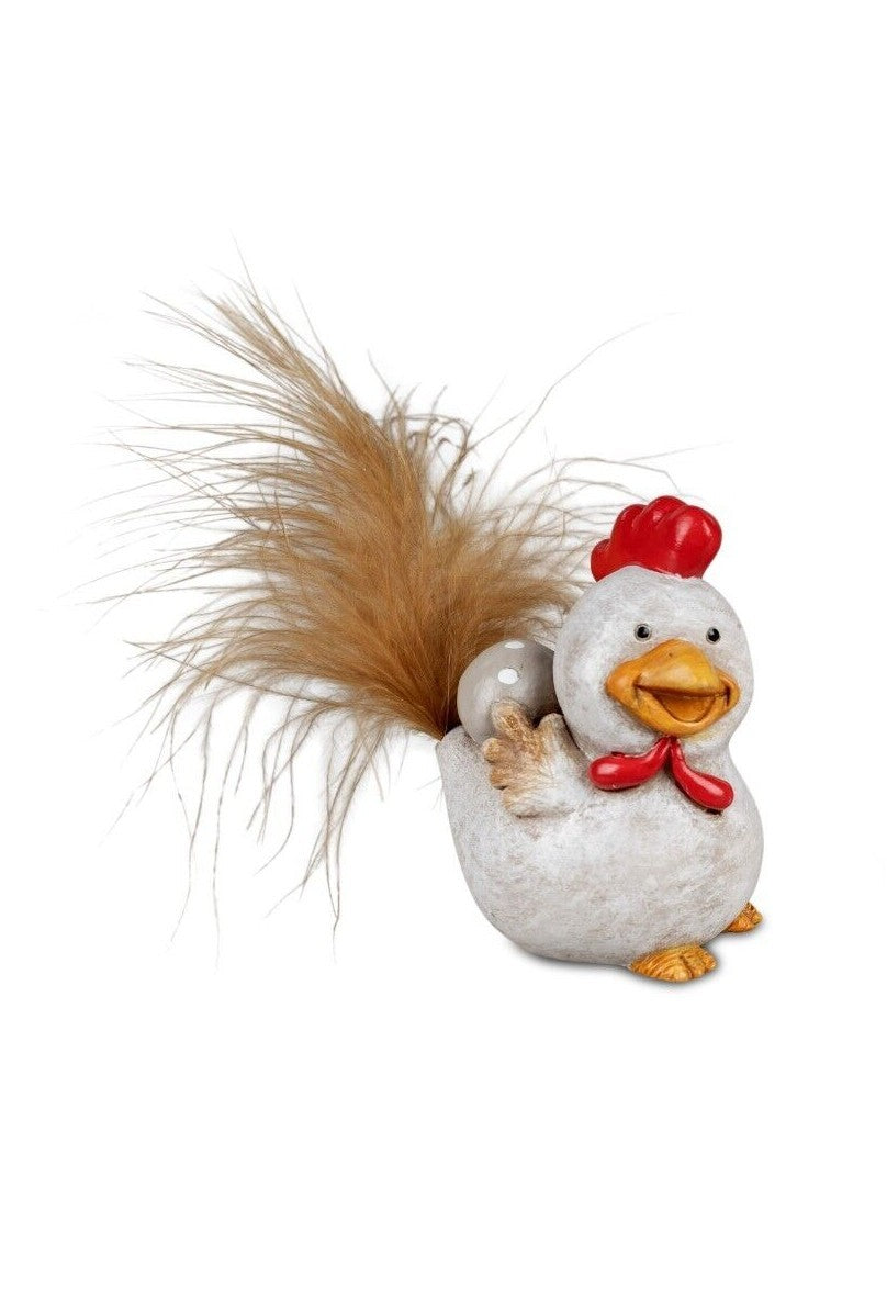 Deko-Figur Lustige Hühner mit Federn 7cm sort. Ostern Frühjahr Dekor Formano