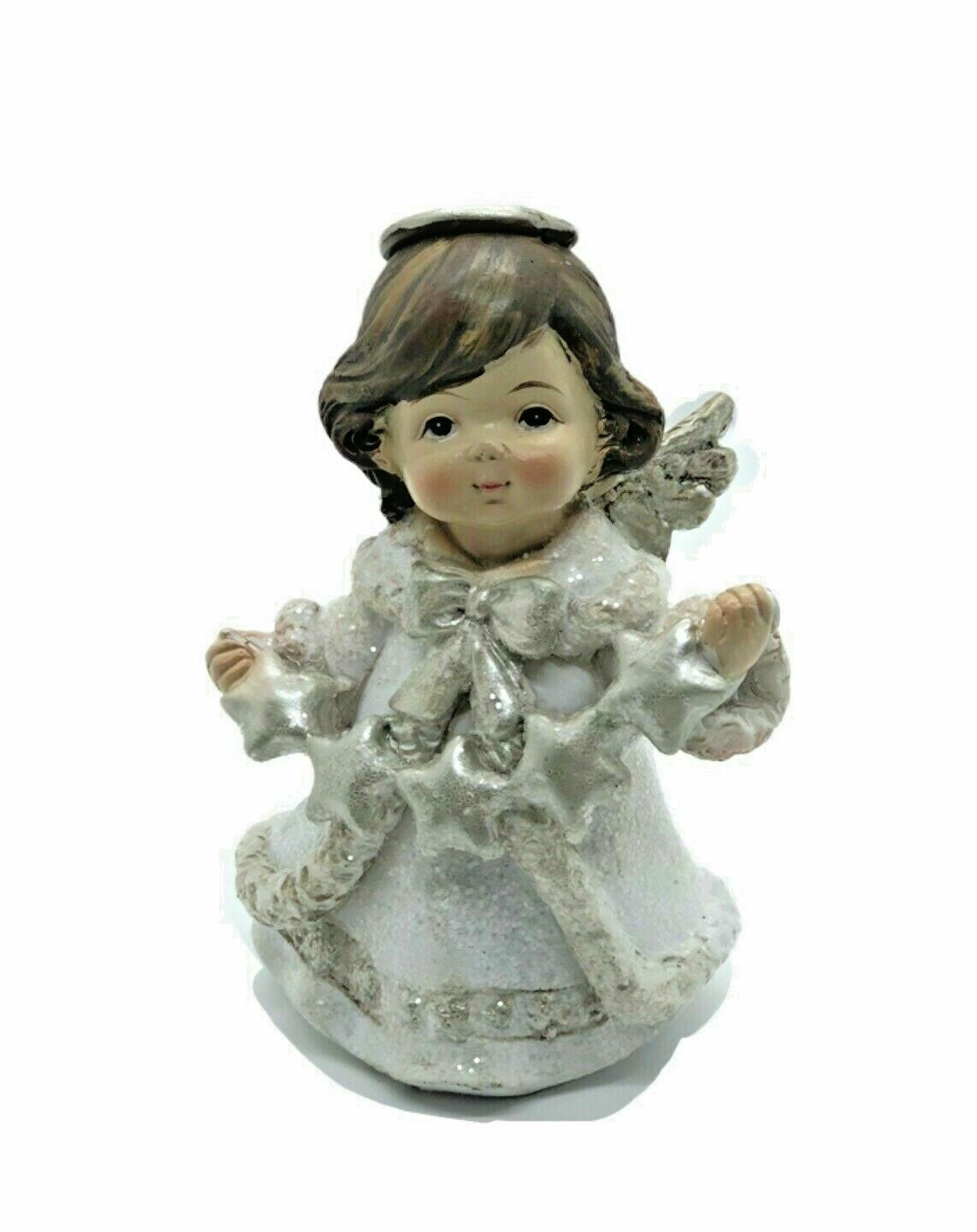 Deko Figur Engel „Lisa“ 11cm sort. Creme-Pearl Kunststein Formano