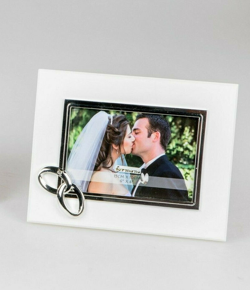 Fotorahmen Bilderrahmen WEDDING für 10x15cm/13x18 weiß silber formano