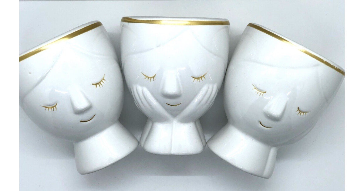 Design Blumentopf 11cm Top Pflanz Kübel Gefäß Töpfe Figur Gesicht Formano