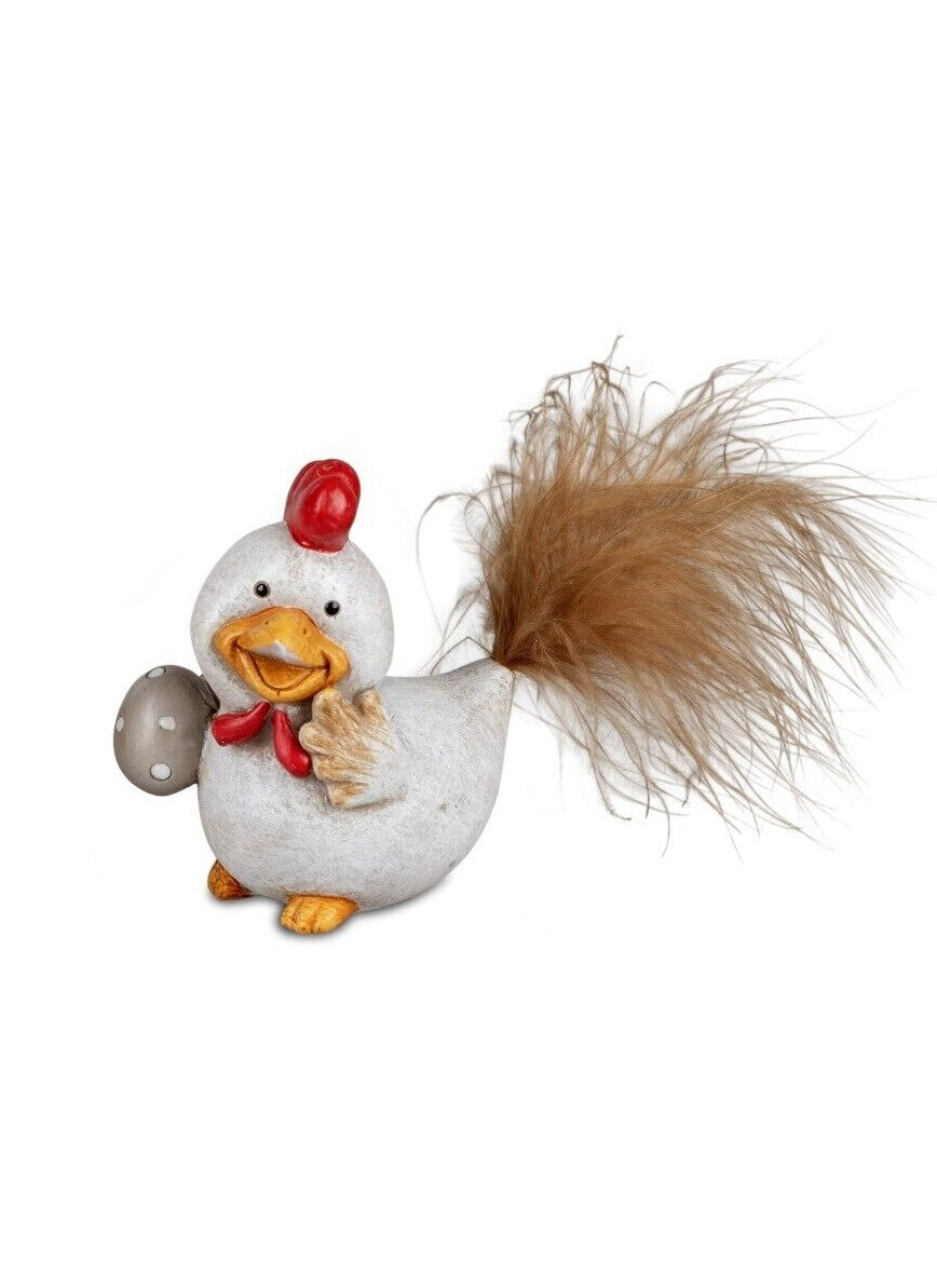 Deko-Figur Lustige Hühner mit Federn 7cm sort. Ostern Frühjahr Dekor Formano