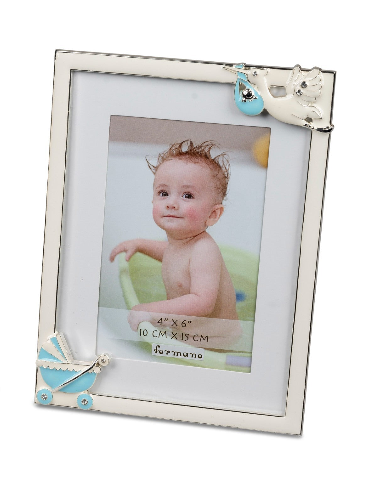Kinder- Baby Fotorahmen Bilderrahmen mit farbiger Metall-Emaille Formano