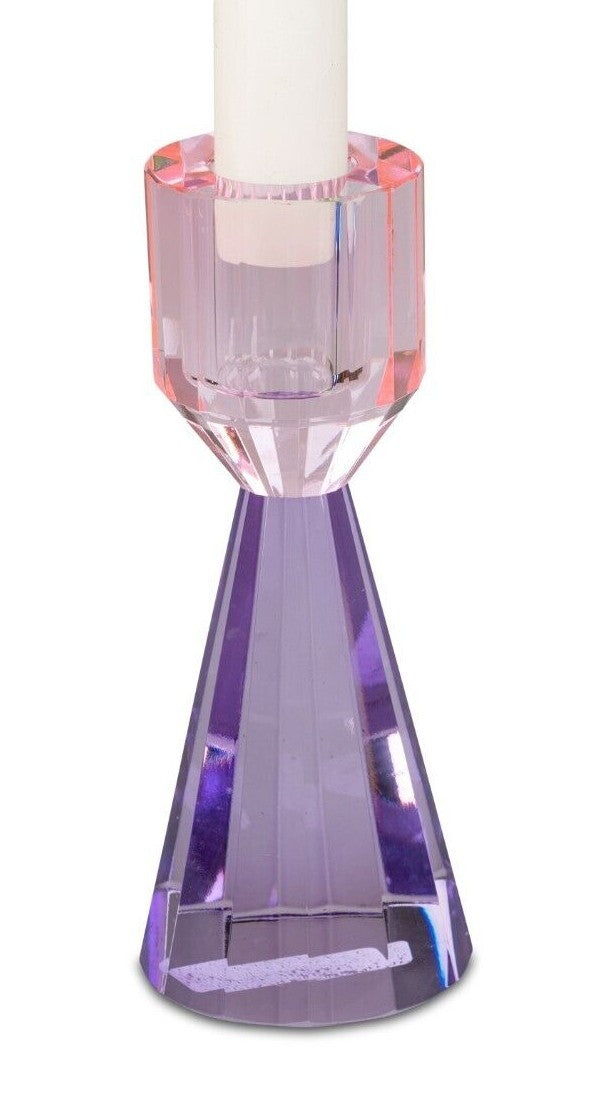 Deko Kerzenleuchter Kristallglas H.16cm sort.Kerzenhalter für Stabkerzen formano