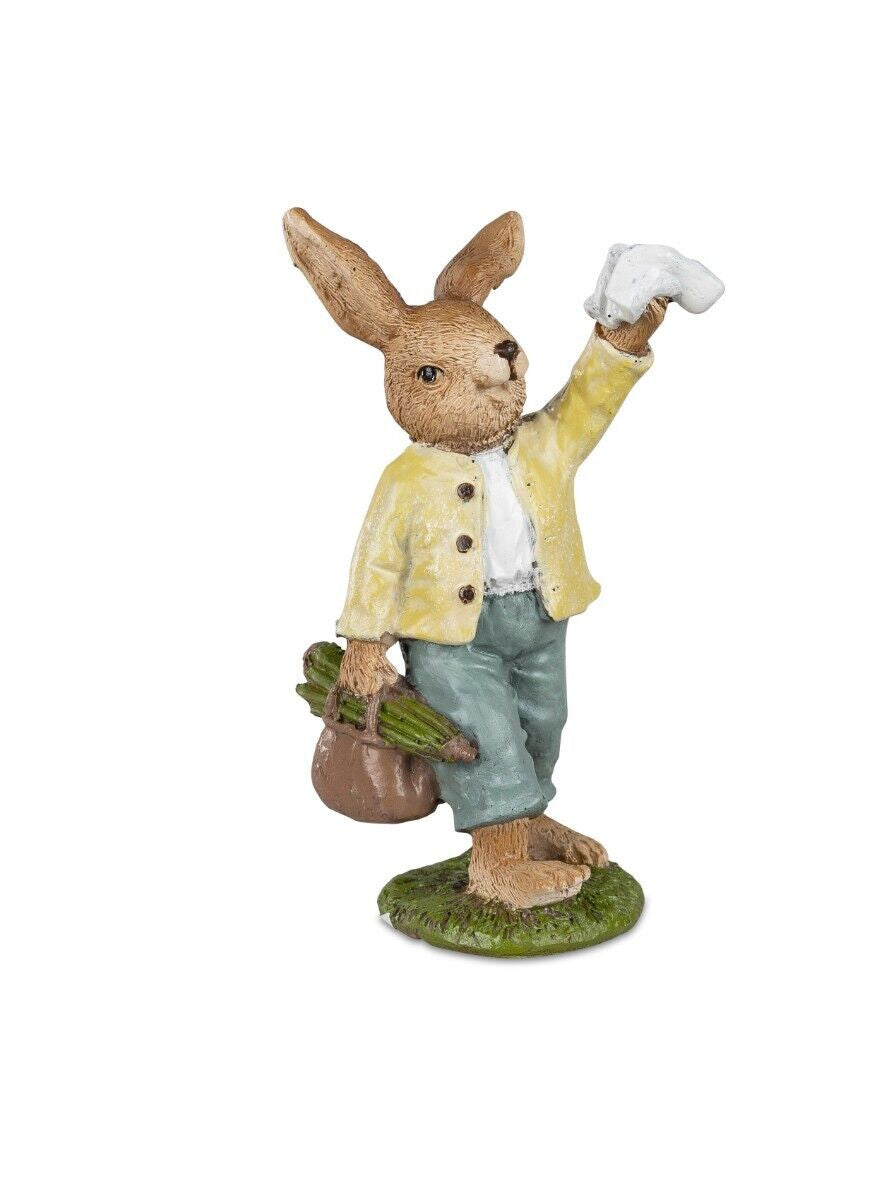Deko-Figuren Oster Hasen ca. H.12,5 cm sort. aus Kunststein Frühjahr Formano