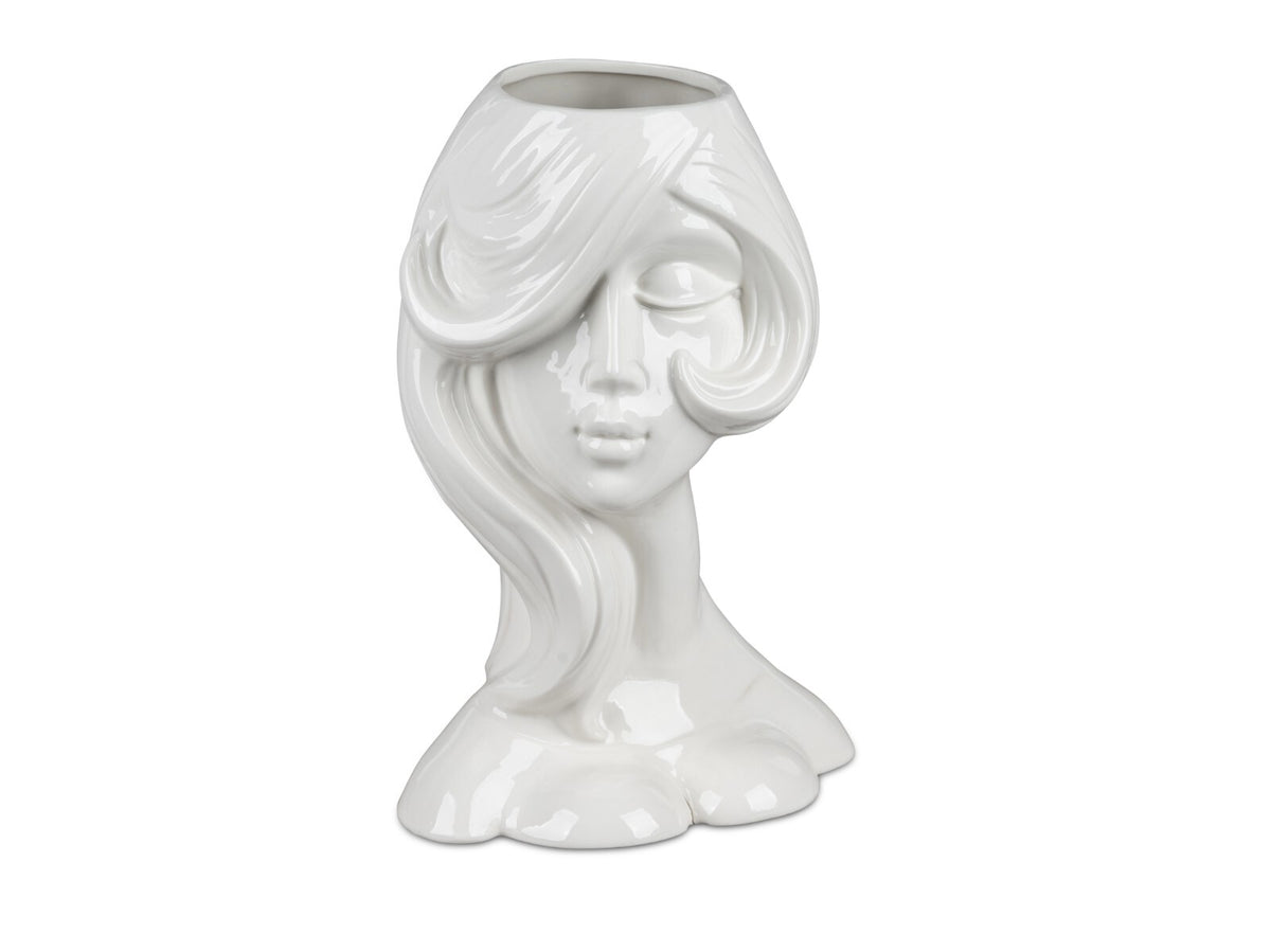 Deko-Gefäß Vase Frauenkopf 26 - 30 cm Pflanzengefäß/ Blumentopf Keramik Formano