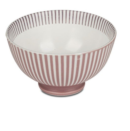 Becher & Schale Stripes Porzellan | Blau Grau Rosa | Geschirr Formano