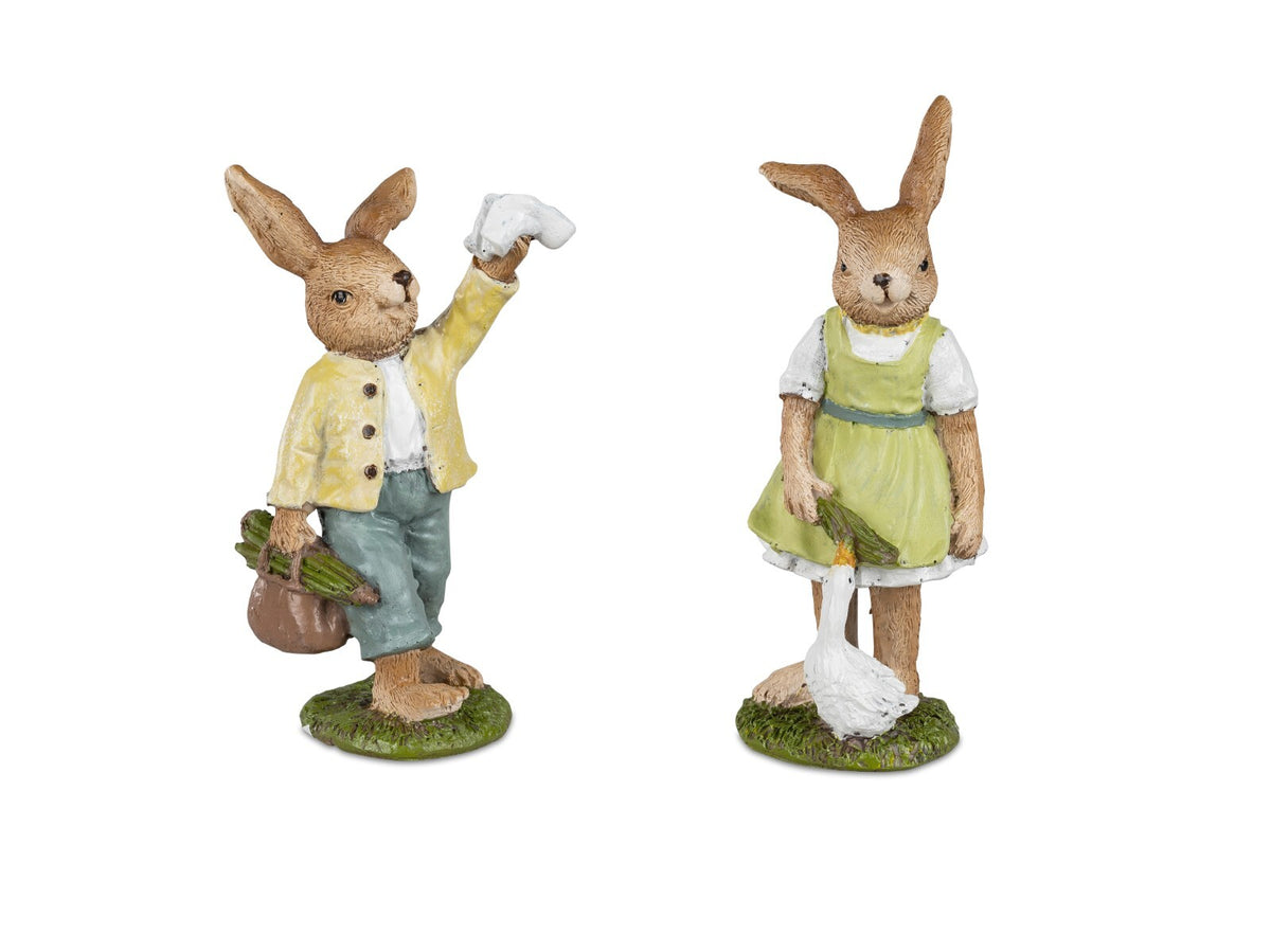 Deko-Figuren Oster Hasen ca. H.12,5 cm sort. aus Kunststein Frühjahr Formano