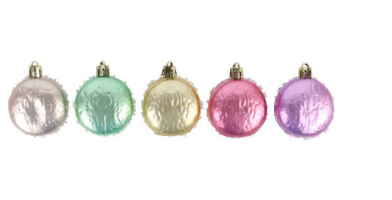 9 tgl. SET Hänger "Macaron" 5,5x5cm sort. Weihnachtsbaum Kugeln Winterzeit Hoff