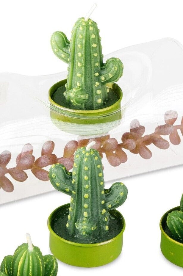 6er Set Teelichter Motivkerzen Kerzen Rosen Kakteen Calla Pfingstrose Formano