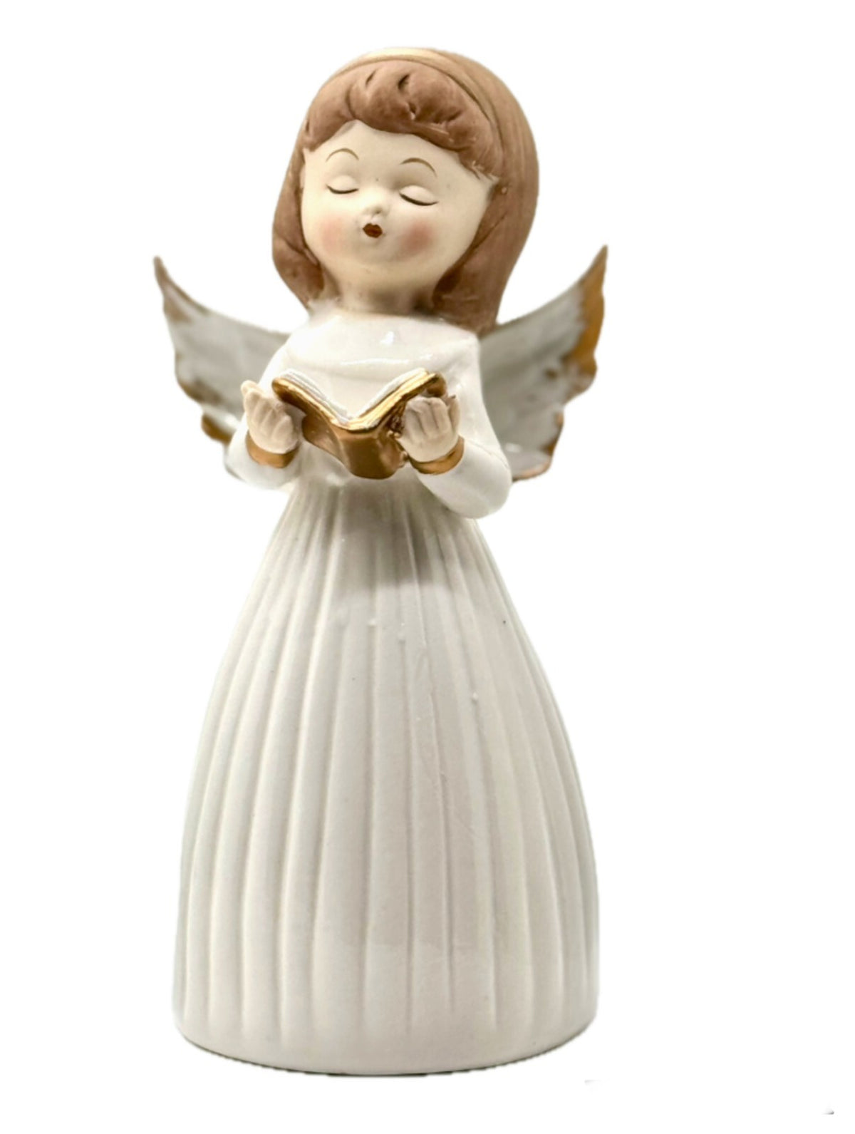 Deko-Figur Engel H. 17 cm aus Porzellan creme-GOLD sort. Formano