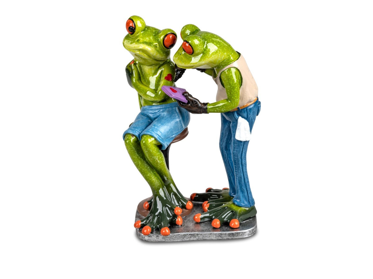 Deko-Figur Frosch Frösche Liebe/ Hochzeit/ Pärchen/ m. Herz Formano
