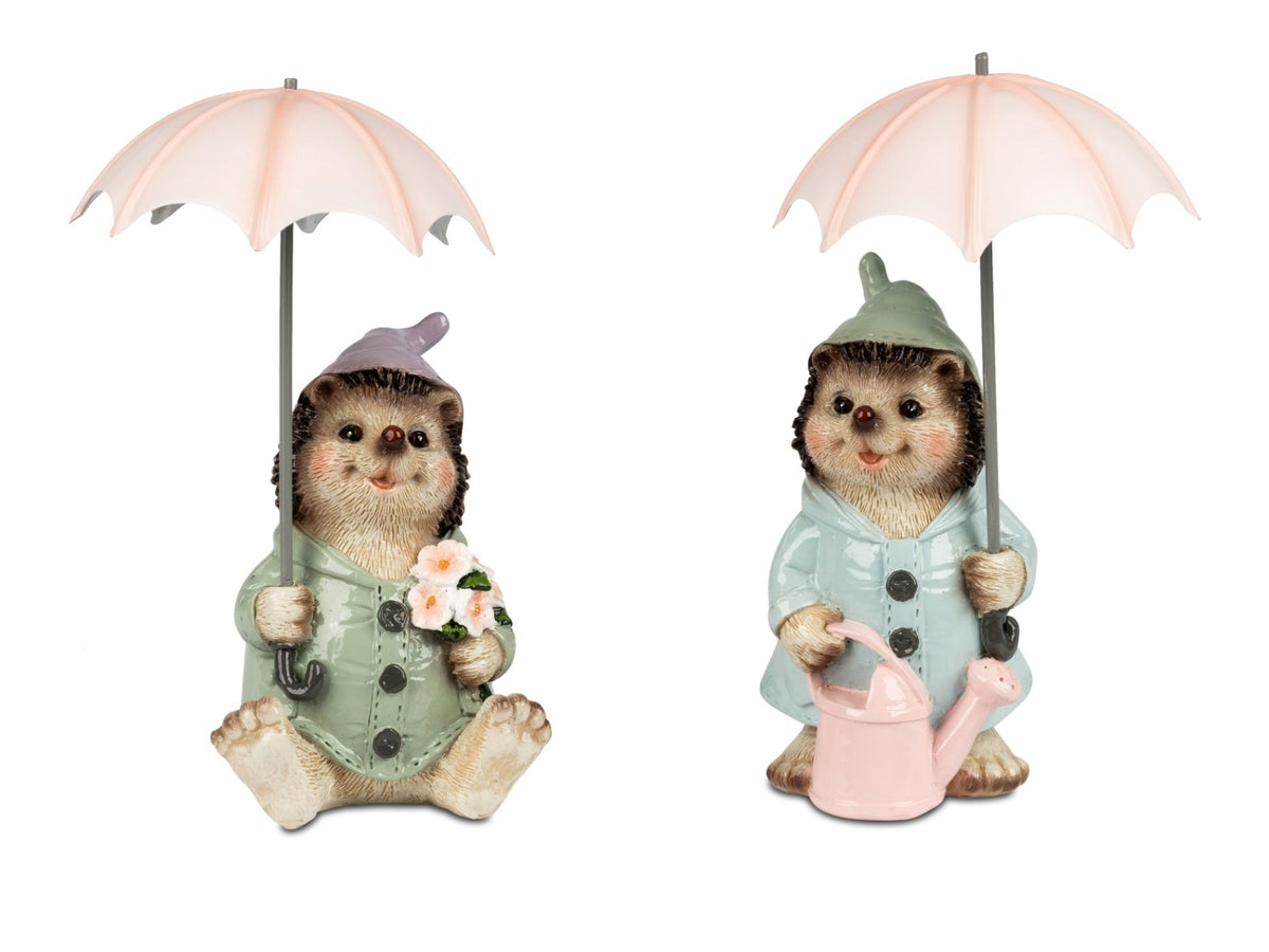 Deko-Figur Igel mit Regenschirm sort. H. 17cm oder 19cm Magnesia Formano