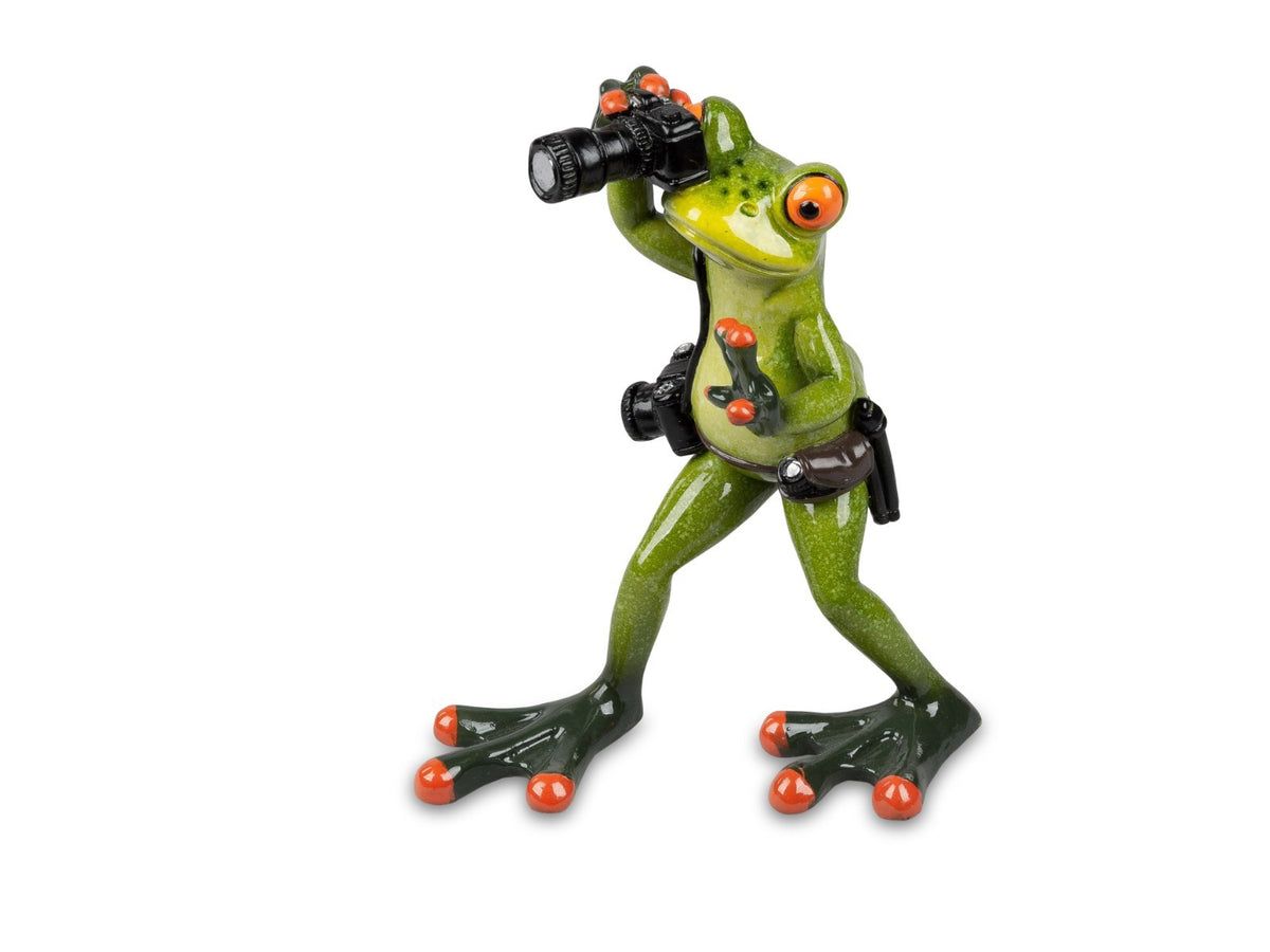 Deko-Figur Frosch auf Liege im Urlaub/ am Strand/ m. KOFFER Geschenke Formano