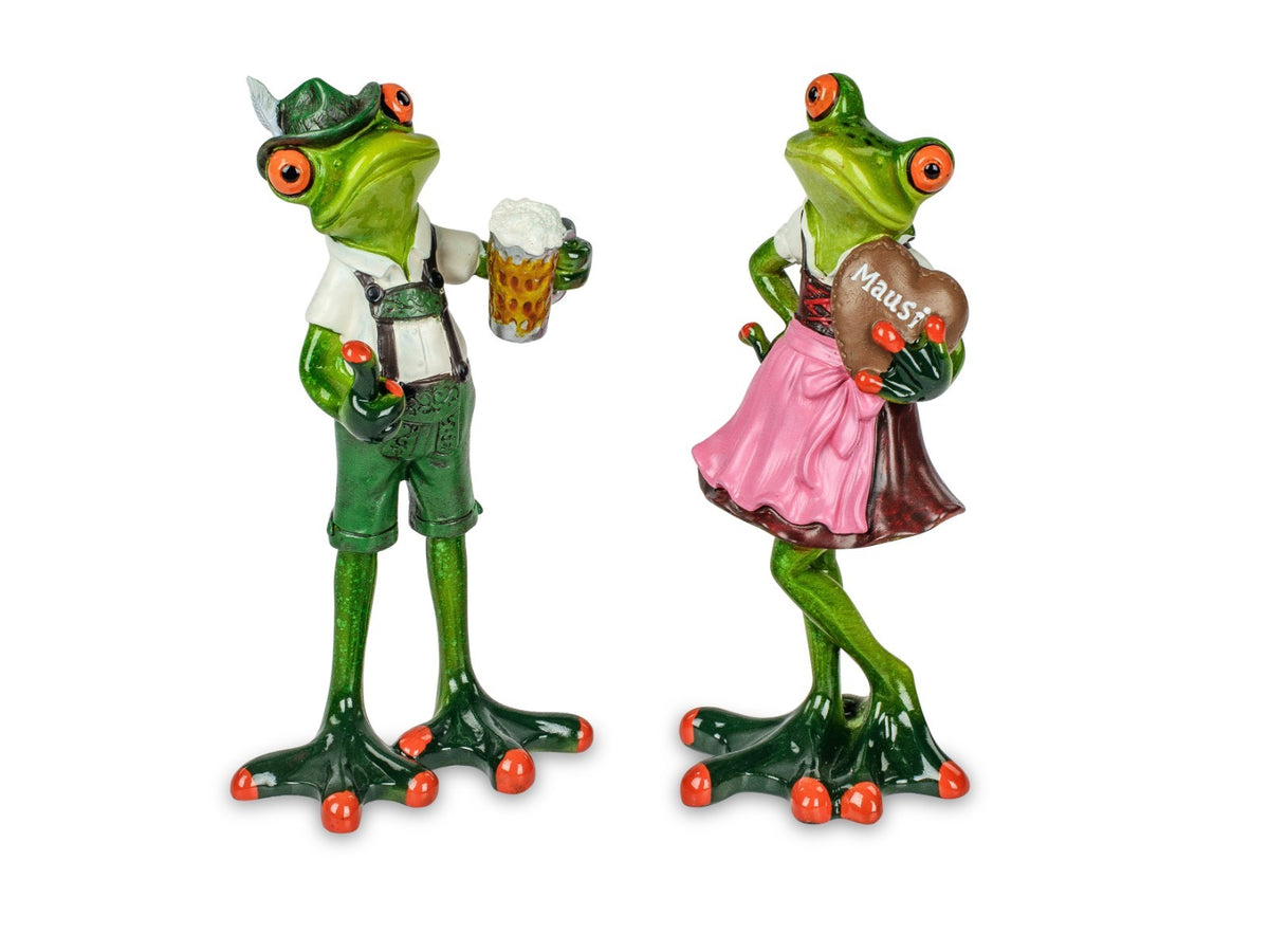 Deko-Figur Frosch Frösche Liebe/ Hochzeit/ Pärchen/ m. Herz Formano