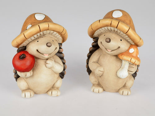 2er Set Igel LANDHAUS H.10,5cm Garten Dekor Dekofiguren Formano