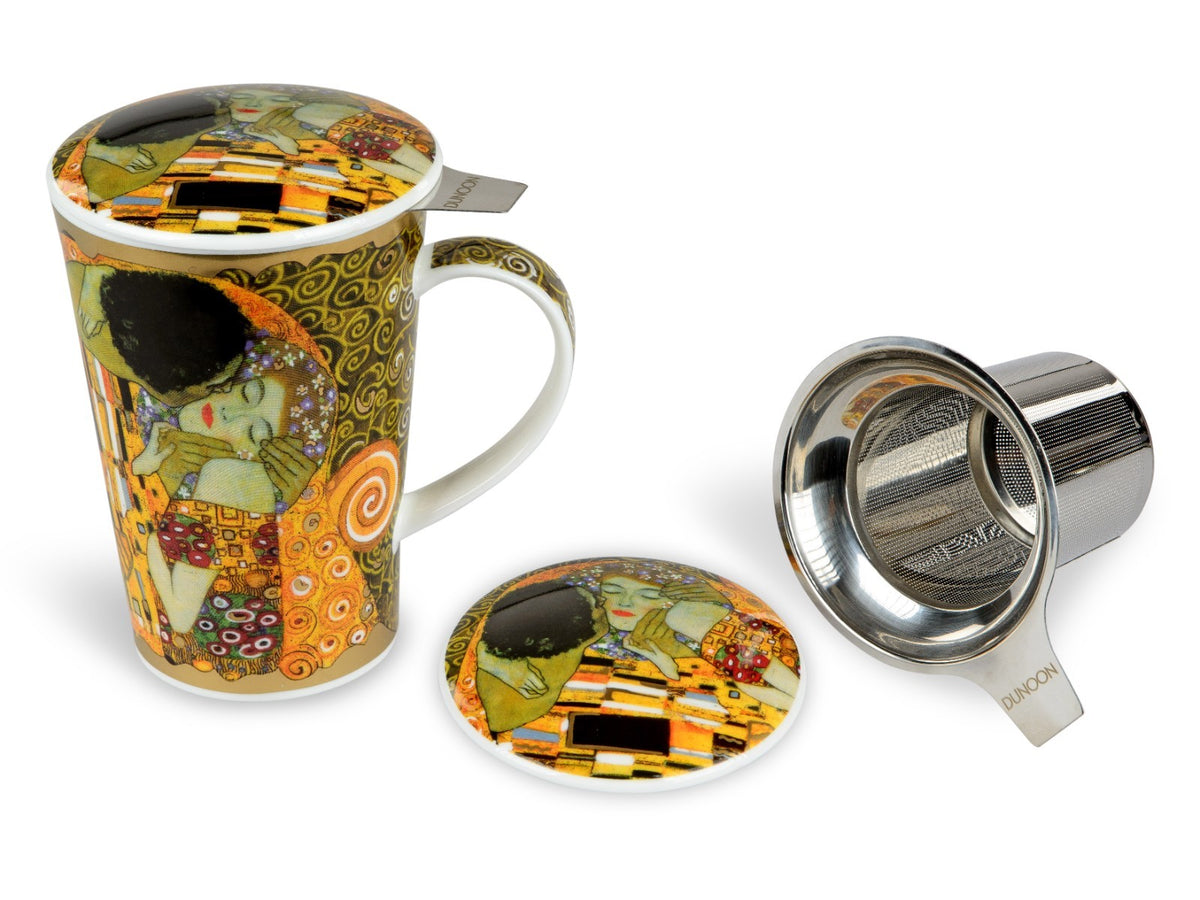 3tlg SET Teebecher "BELLE EPOQUE" Tassen aus PORZELLAN. H.14cm DUNOON