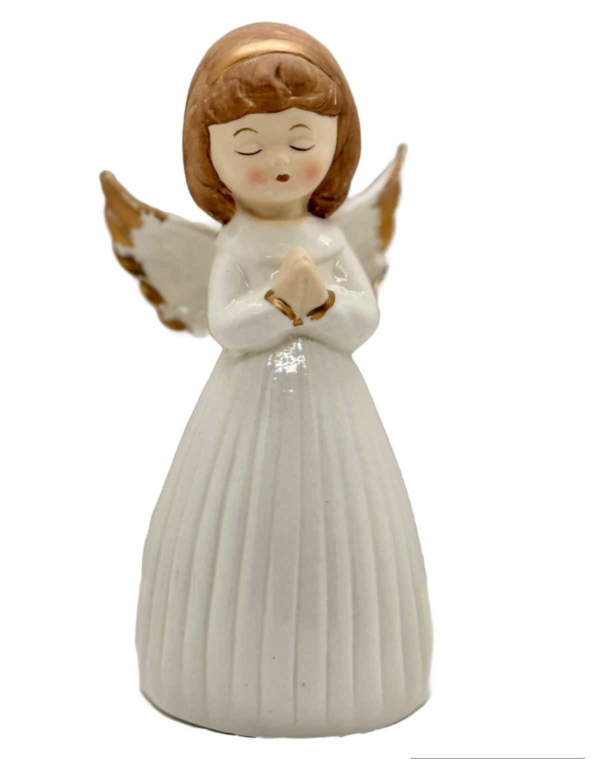 Deko-Figur Engel H. 17 cm aus Porzellan creme-GOLD sort. Formano