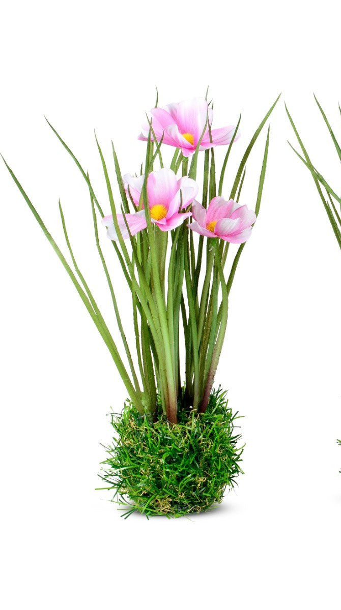 Cosmea sort. 24 cm auf Grassockel Kunstblumen Frühjahr Formano