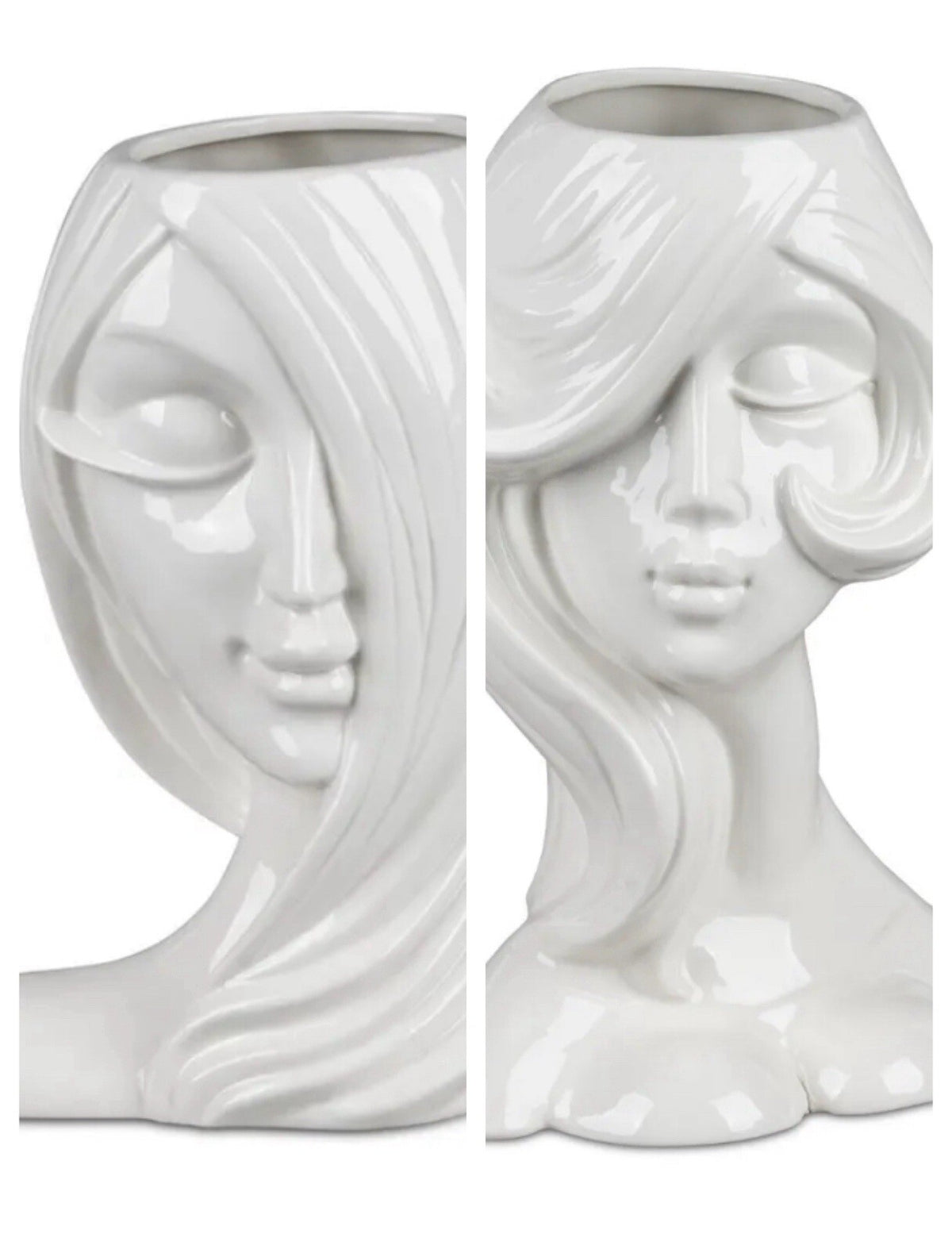 Deko-Gefäß Vase Frauenkopf 26 - 30 cm Pflanzengefäß/ Blumentopf Keramik Formano