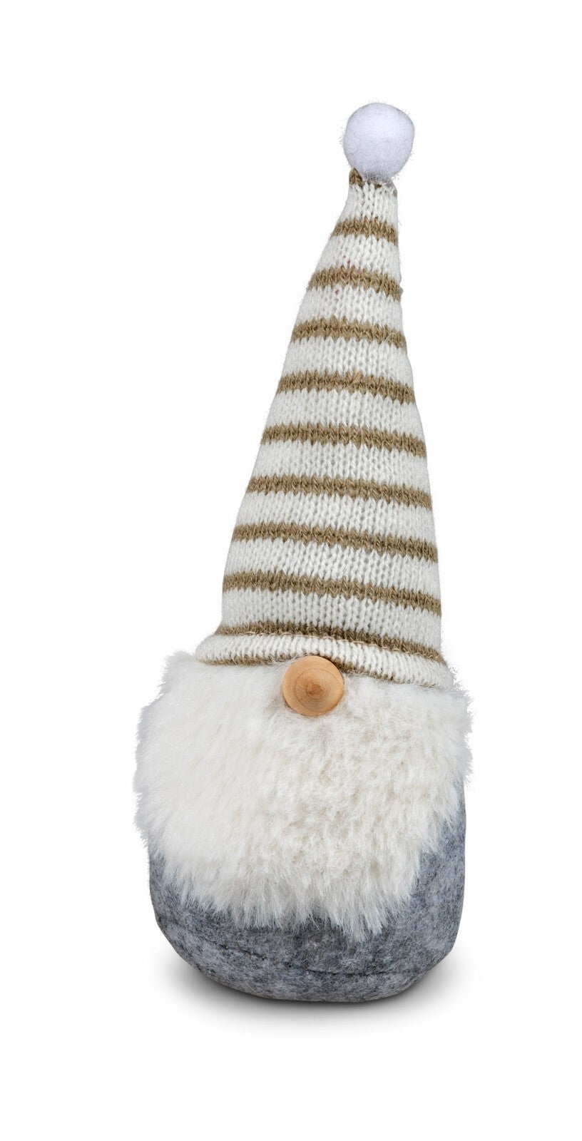 Deko Wichtel 18 cm m. einem weißen Bart + Mütze aus Textil Winterzeit formano