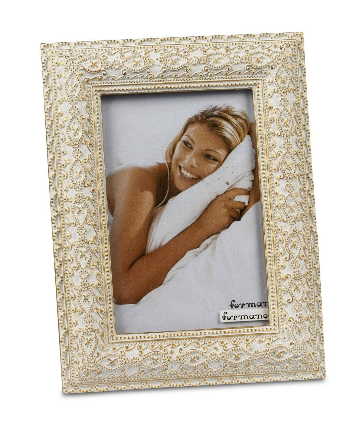 Fotorahmen 10x15 oder 13x18 Creme-Gold Bilderrahmen Formano