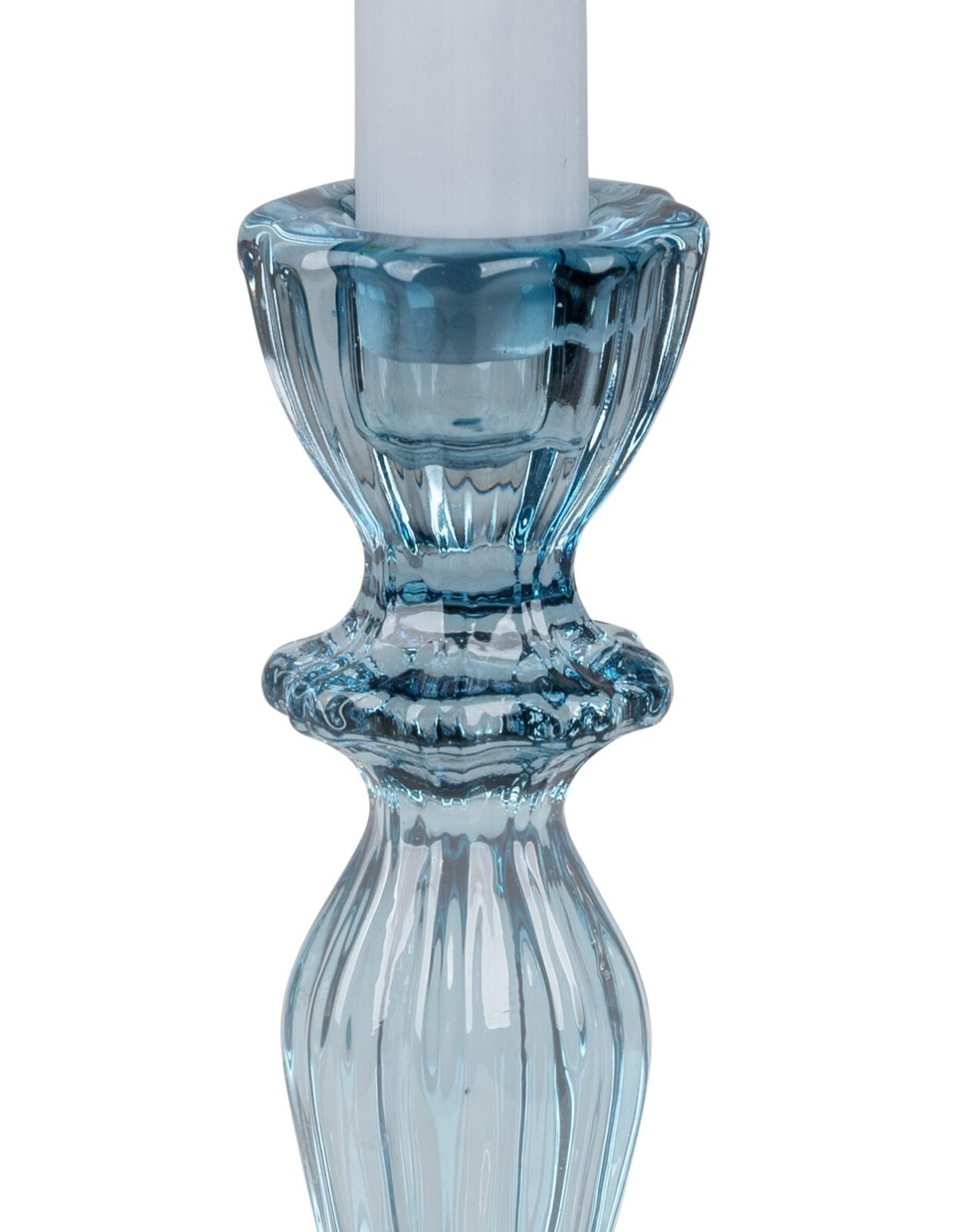 Deko Kerzenleuchter Kristall-Style H. 16cm Stabkerzenhalter aus Glas formano