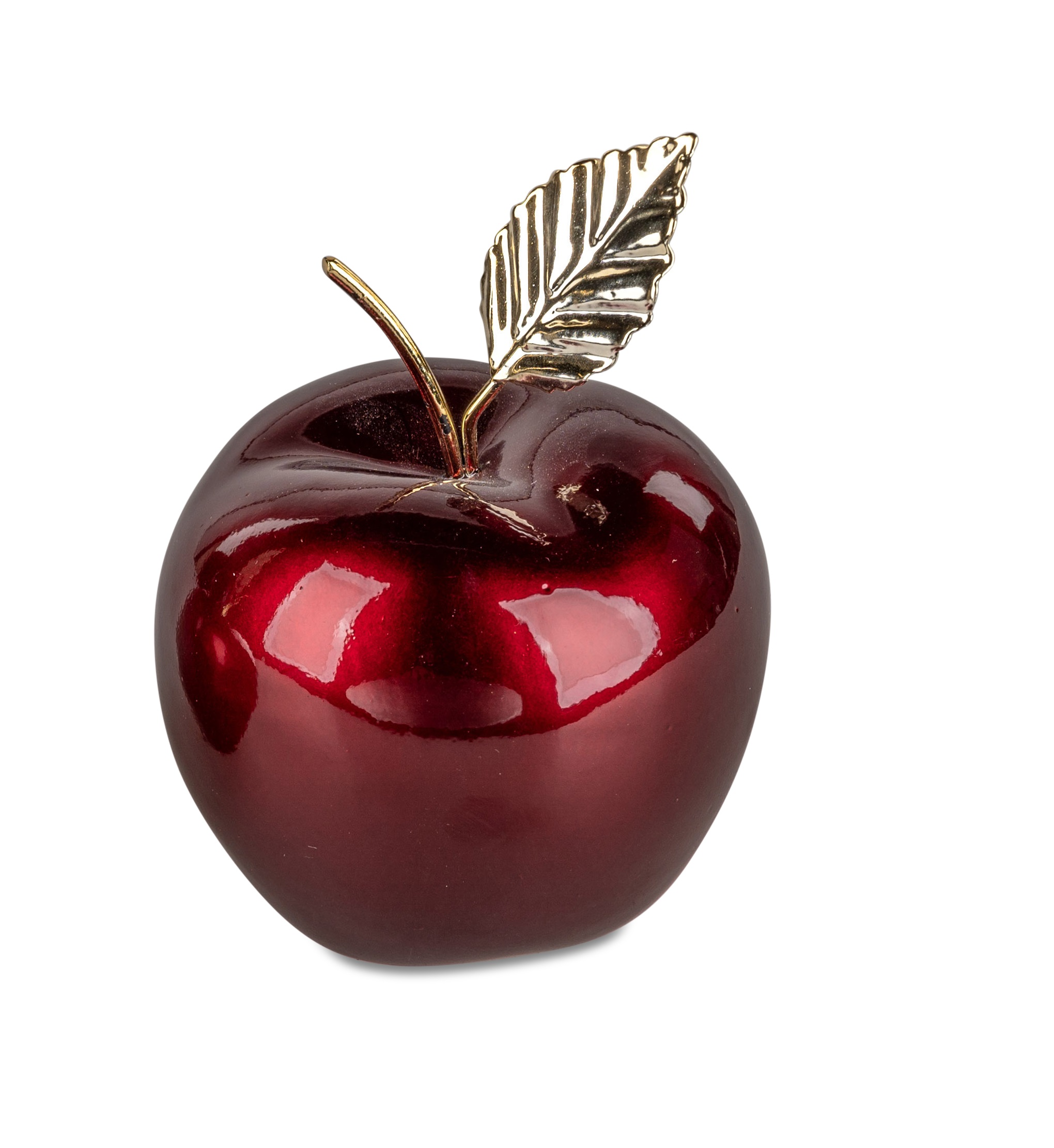 Dekoobjekt Apfel WINTERZEIT H. 12cm seidenmatt rot Steingut Formano