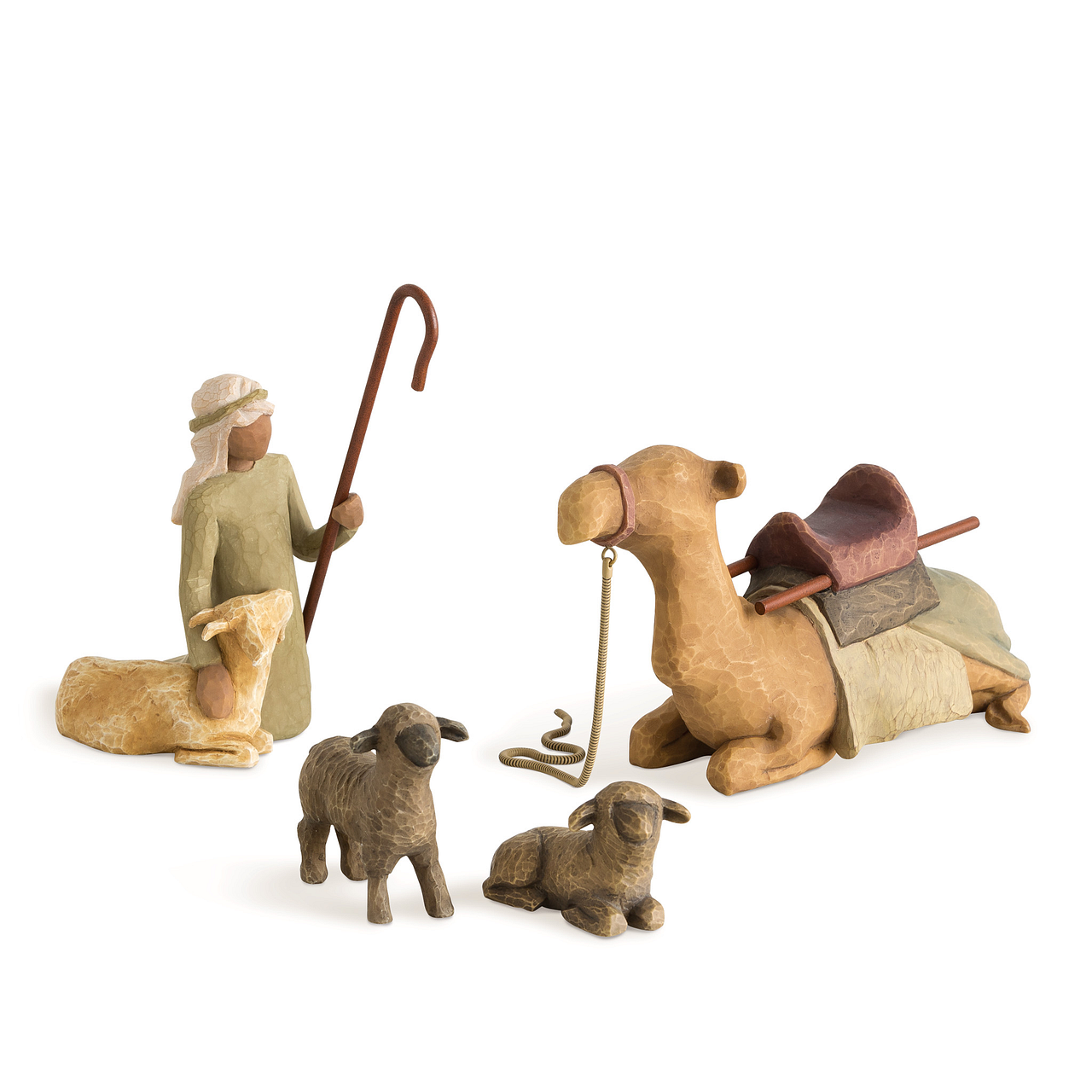4tlg. SET-Hirte mit Herde „Shepherd and Stable Animals“ H.17,5cm Willow Tree 