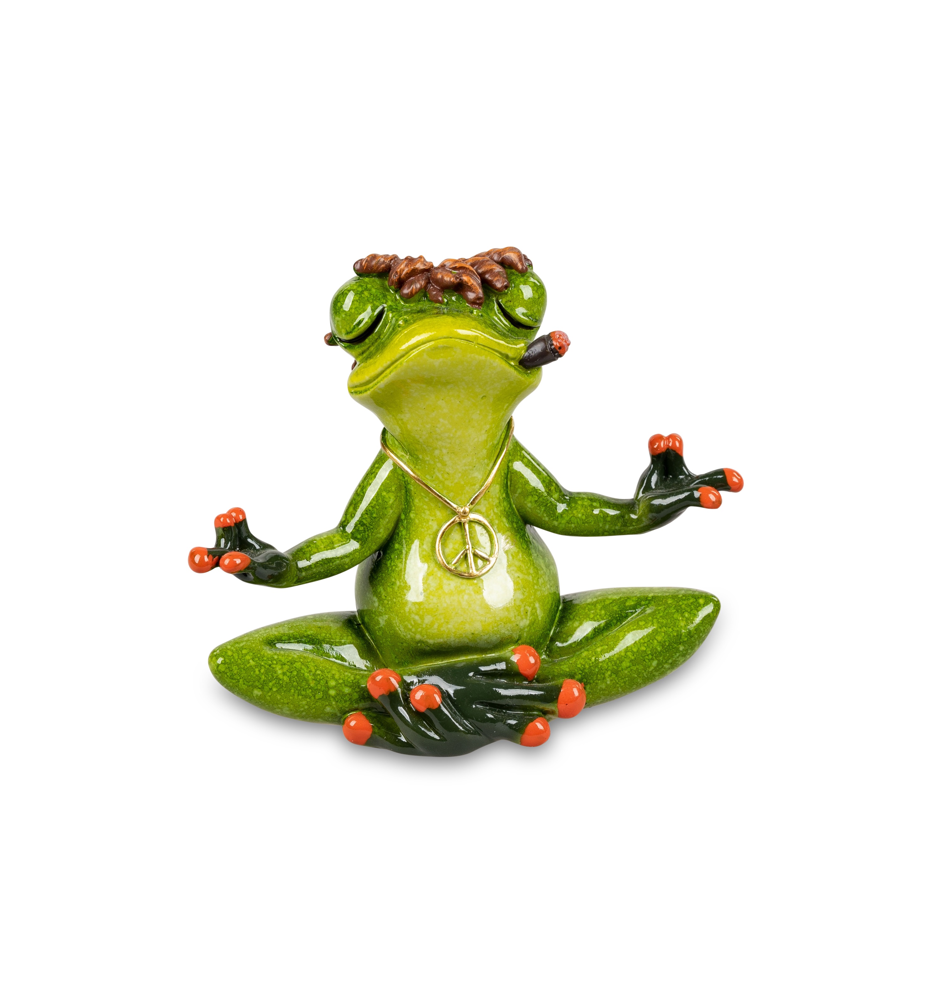  Frosch "Yoga" Peace H.8cm Dekofigur Froschhausen Formano