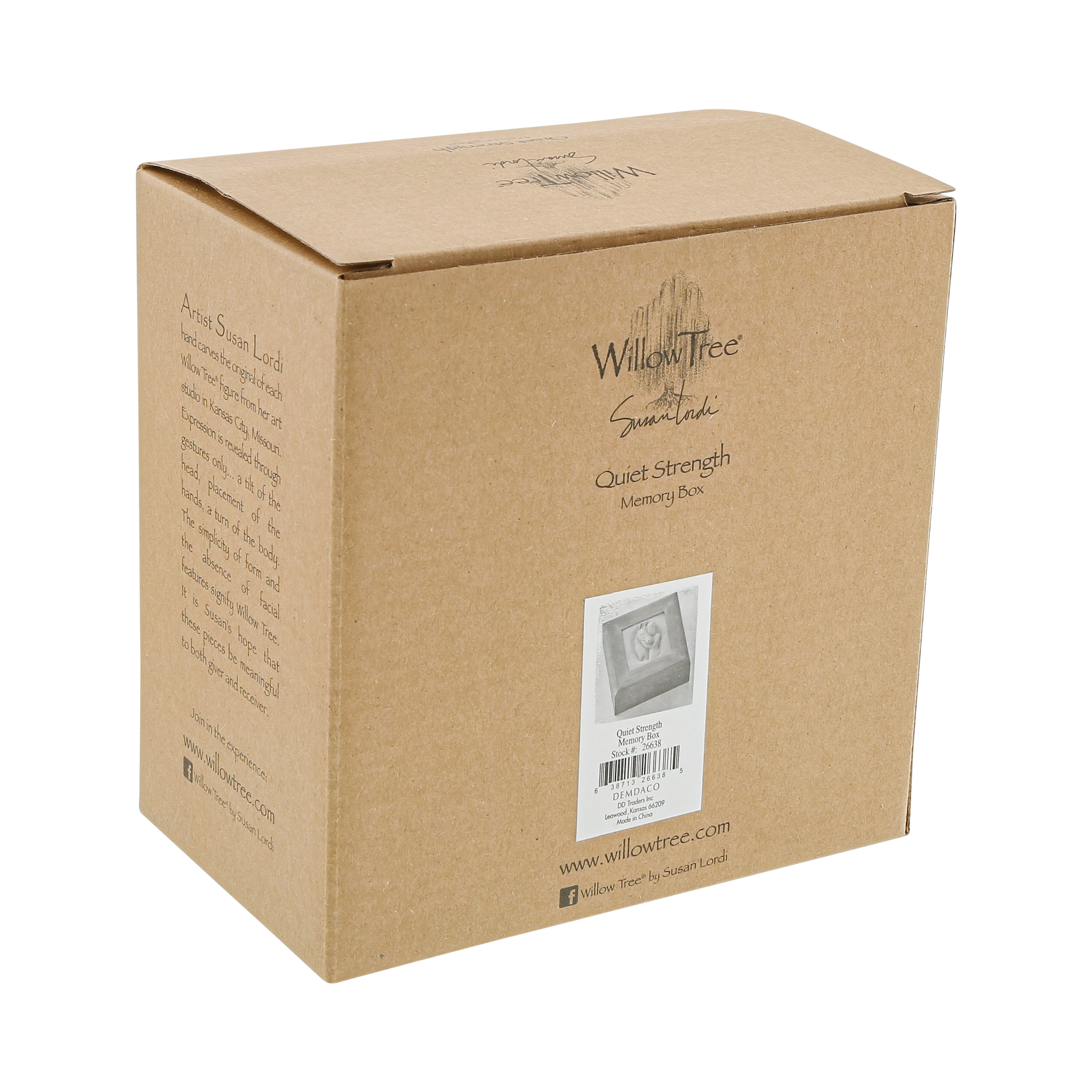 Box " Strength Memory Box“ 12cm Immer für mich da - geformte handbemalte Deko-Box Willow Tree