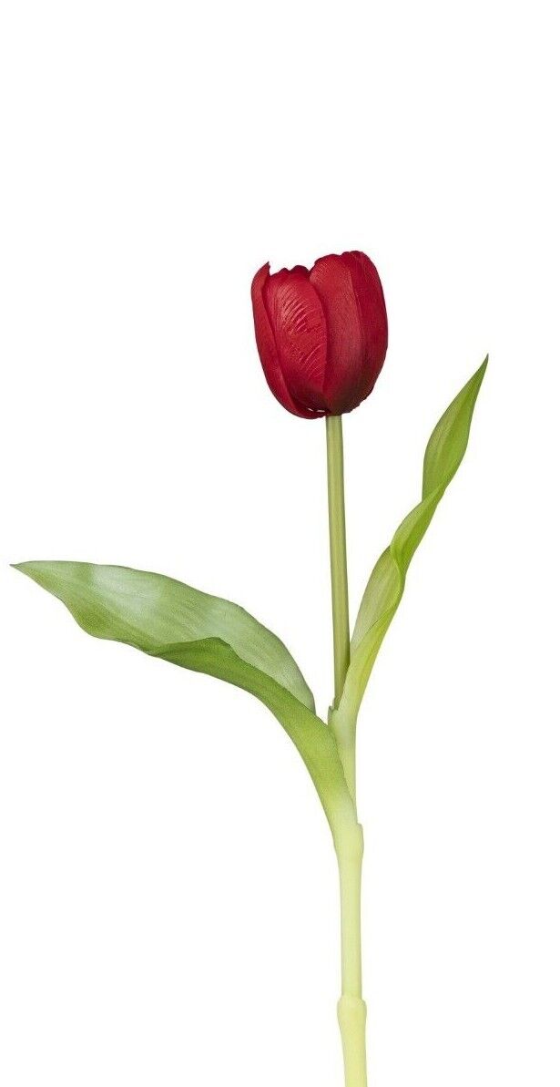Künstliche Tulpe rot 30cm Kunststoff Real Touch Tischdeko Kunstblumen formano