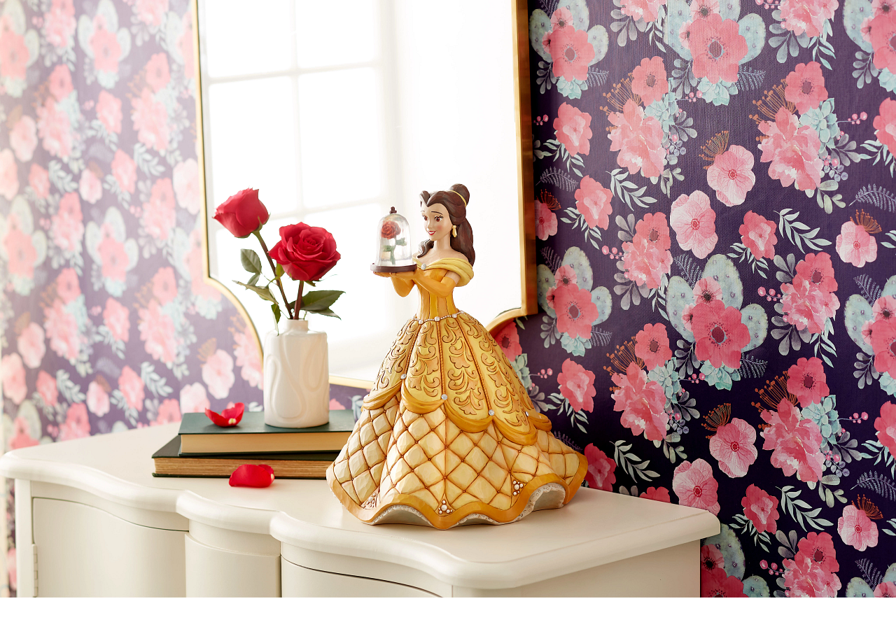 Deko Figur „BELLE“ die Schöne „Eine seltene Rose“ H.38cm Disney Traditions bei Jim Shore