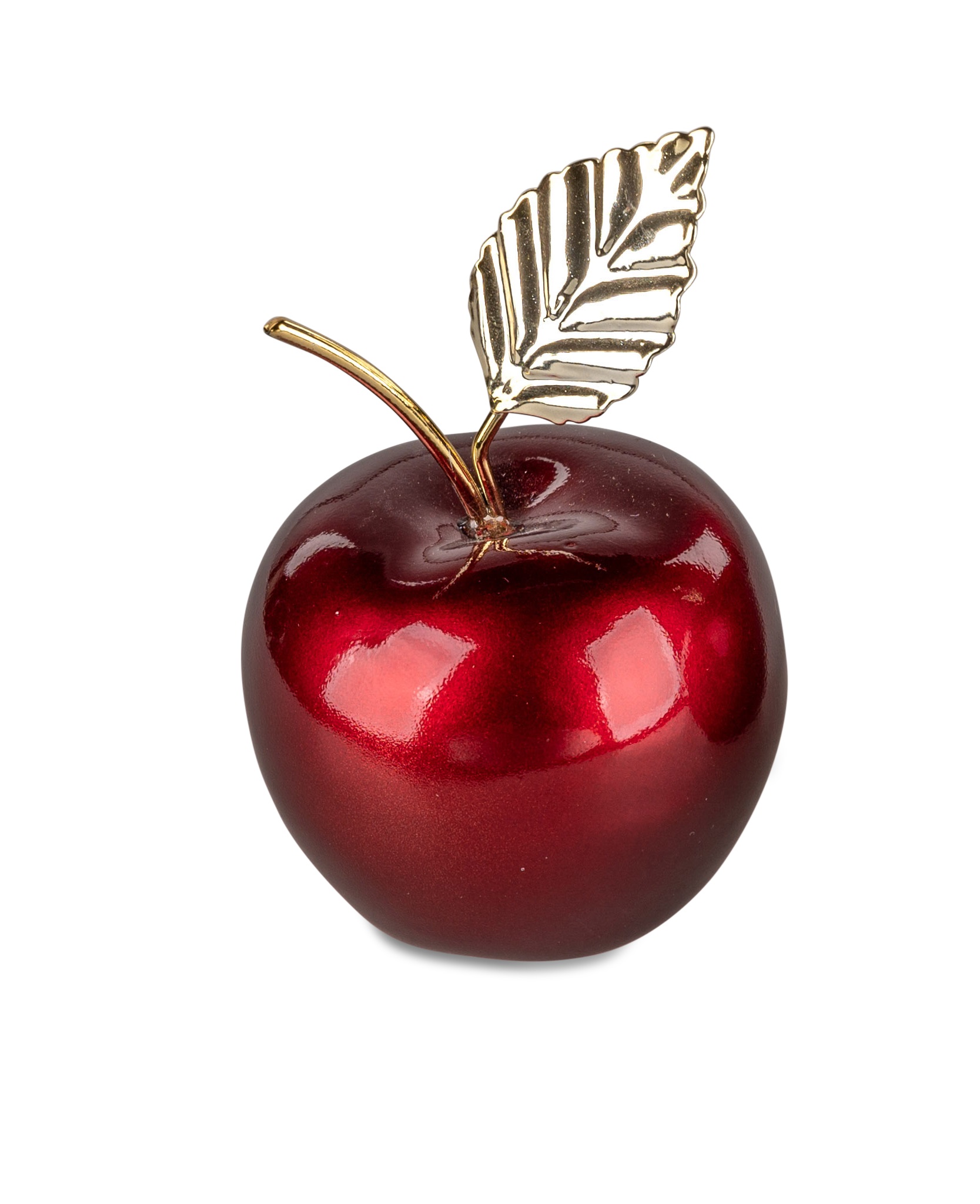 Dekoobjekt Apfel WINTERZEIT H. 10cm seidenmatt rot Steingut Formano