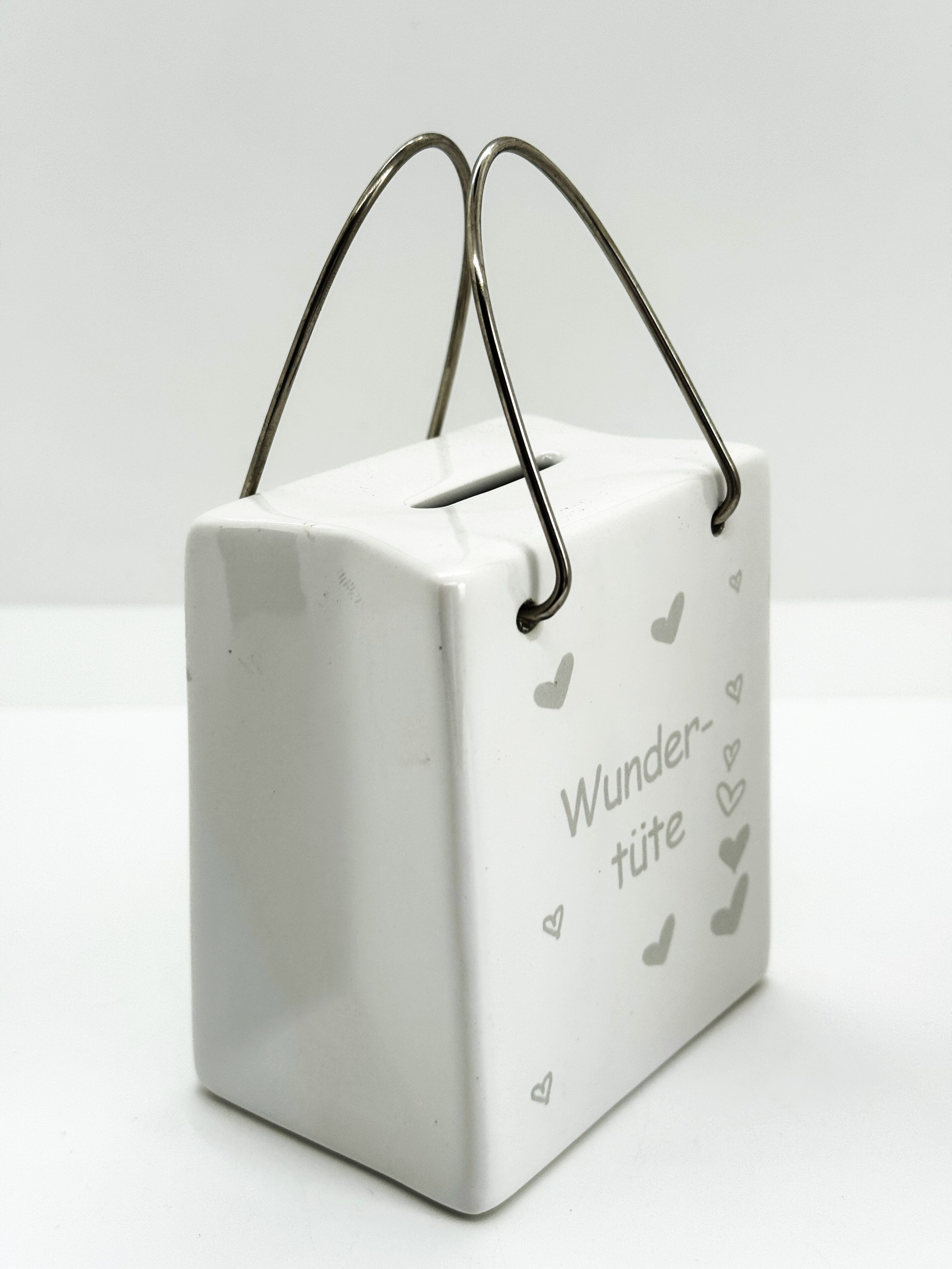 Spardose Tüte mit Spruch "Wundertüte" 13 cm Geschenkartikel Formano